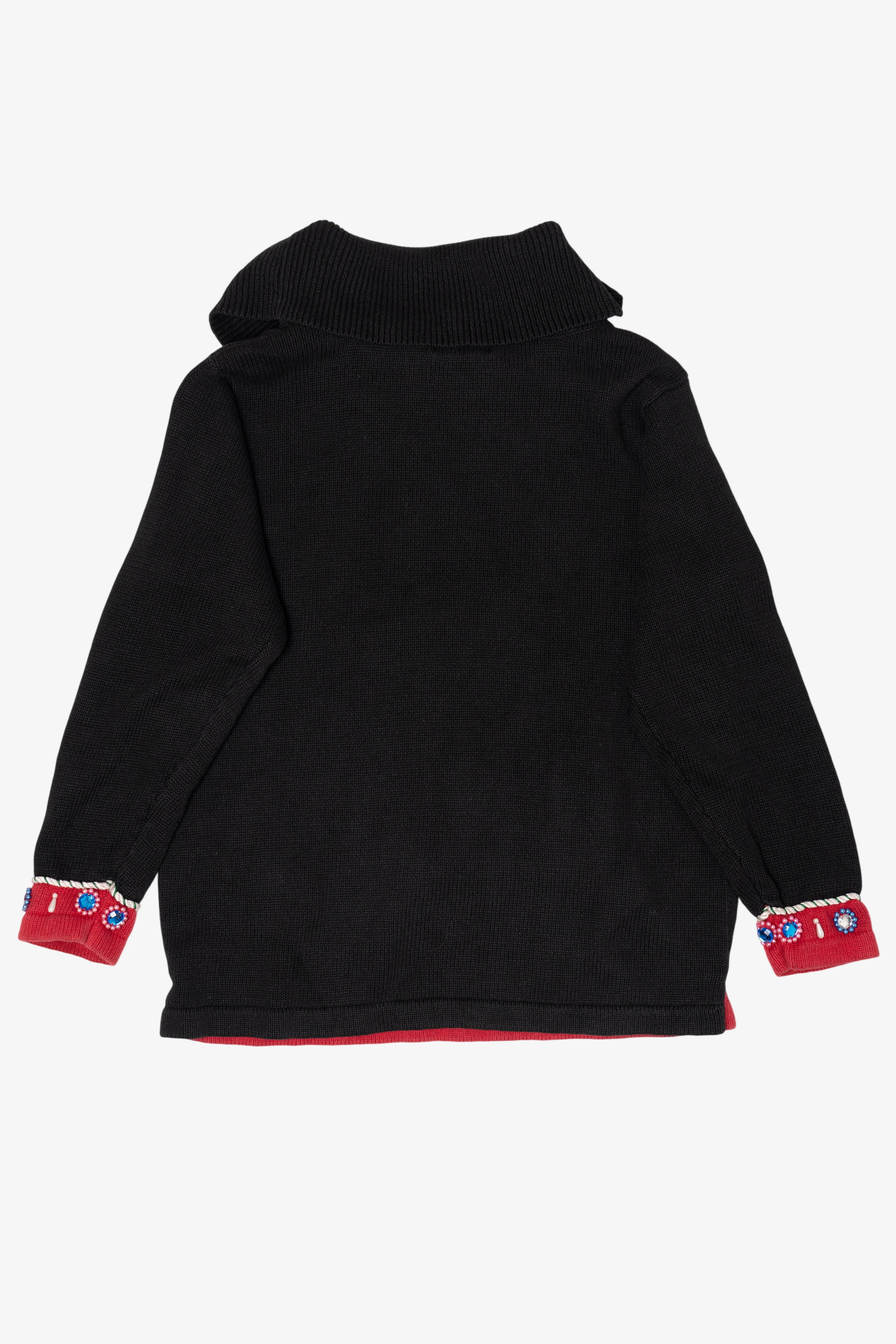 Vintage Black B.P Design Tree Ugly Christmas Pullover (1990s)