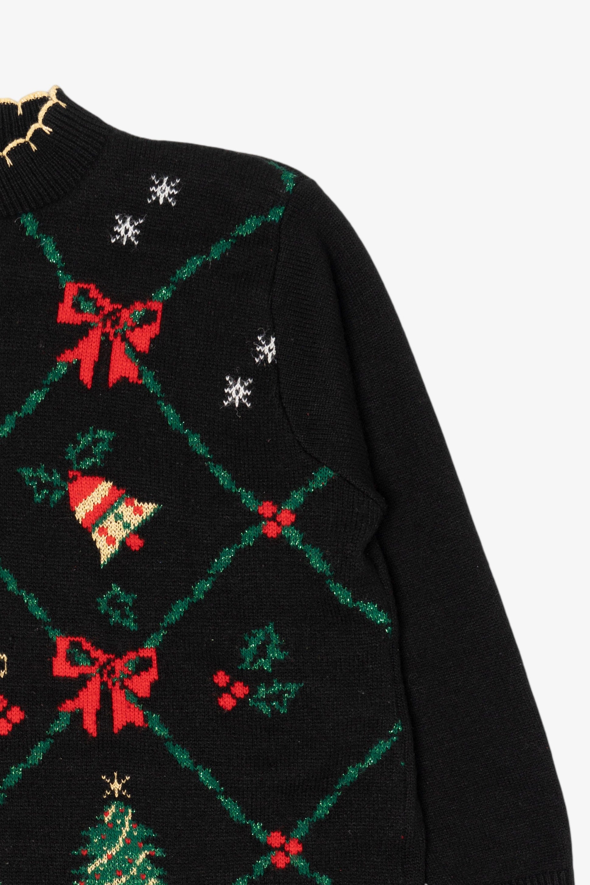 Vintage Black Cricket Lane Ugly Christmas Pullover (1990s)