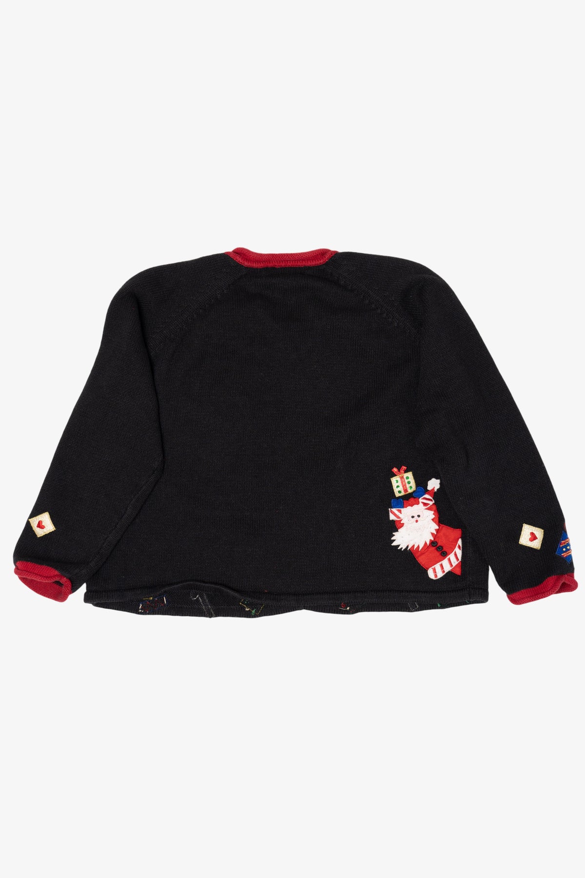 Vintage Black Tiara International Santa Ugly Christmas Cardigan (2000s)