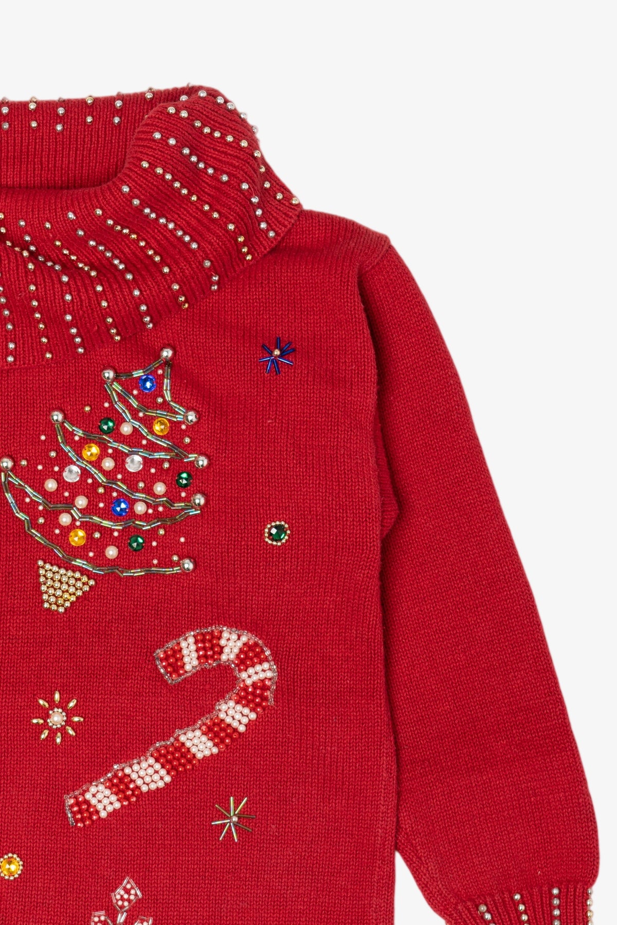 Vintage Red Victoria Jones Noel Ugly Christmas Pullover (1990s)