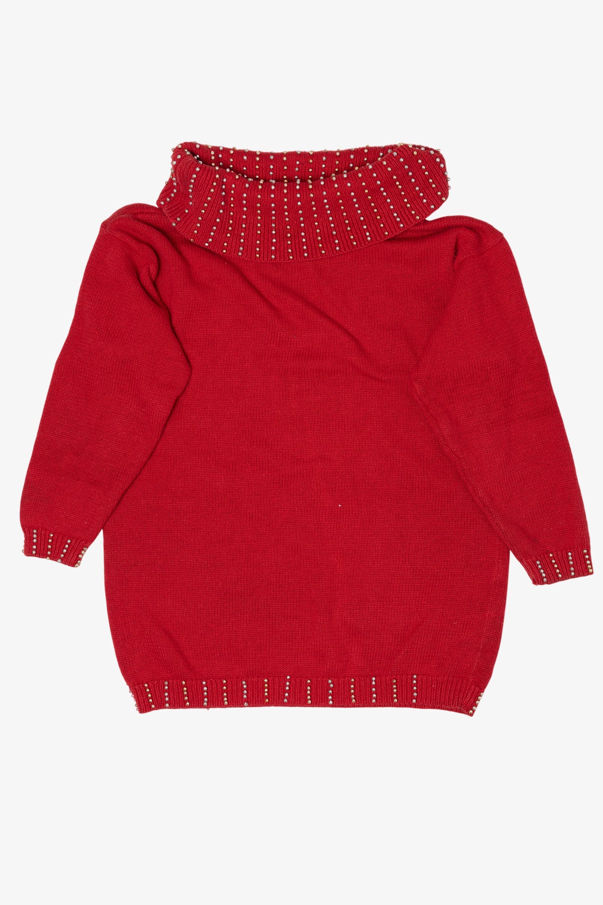 Vintage Red Victoria Jones Noel Ugly Christmas Pullover (1990s)