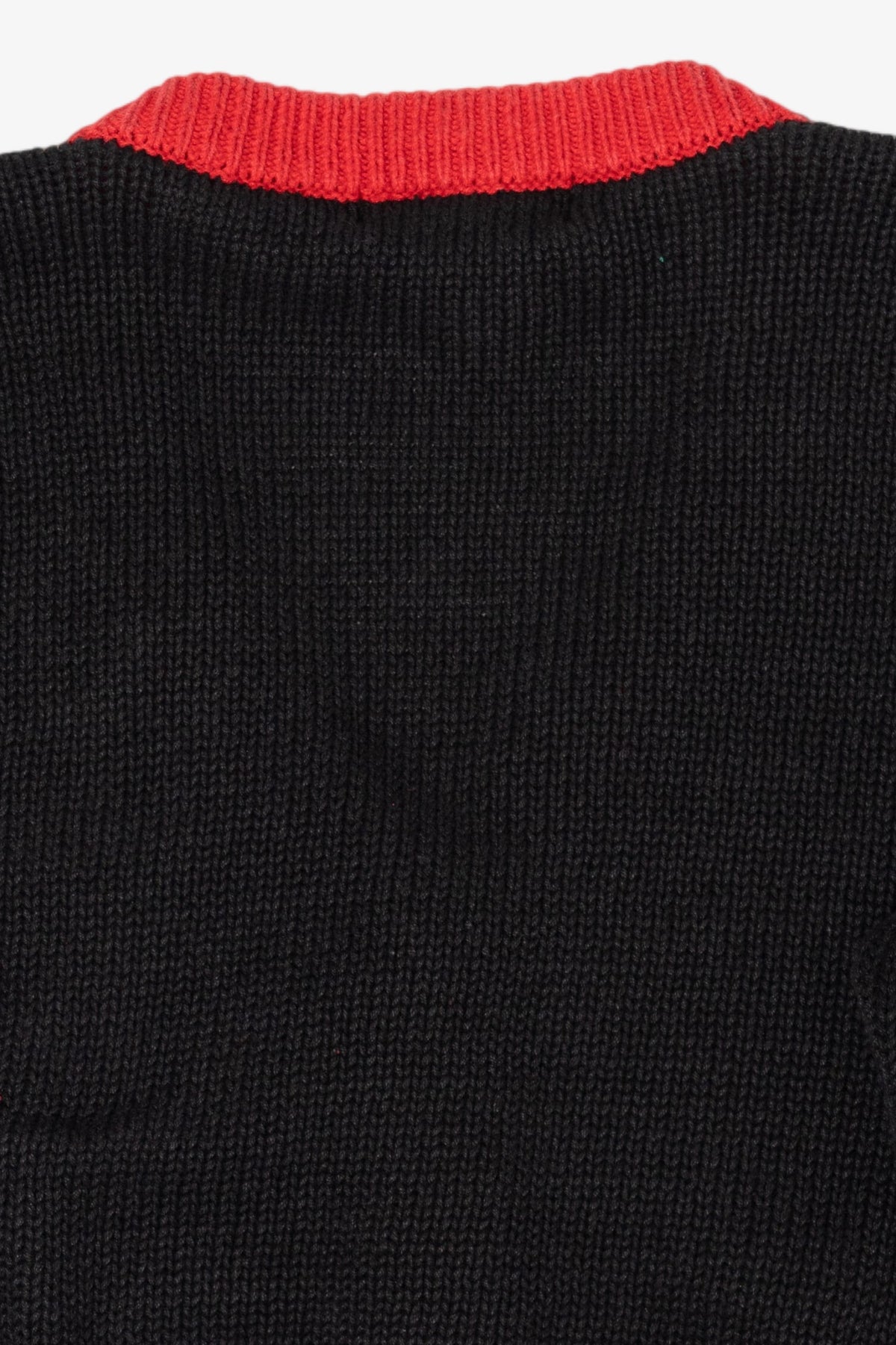Vintage Black Work in Progress Ugly Christmas Cardigan (1990s)