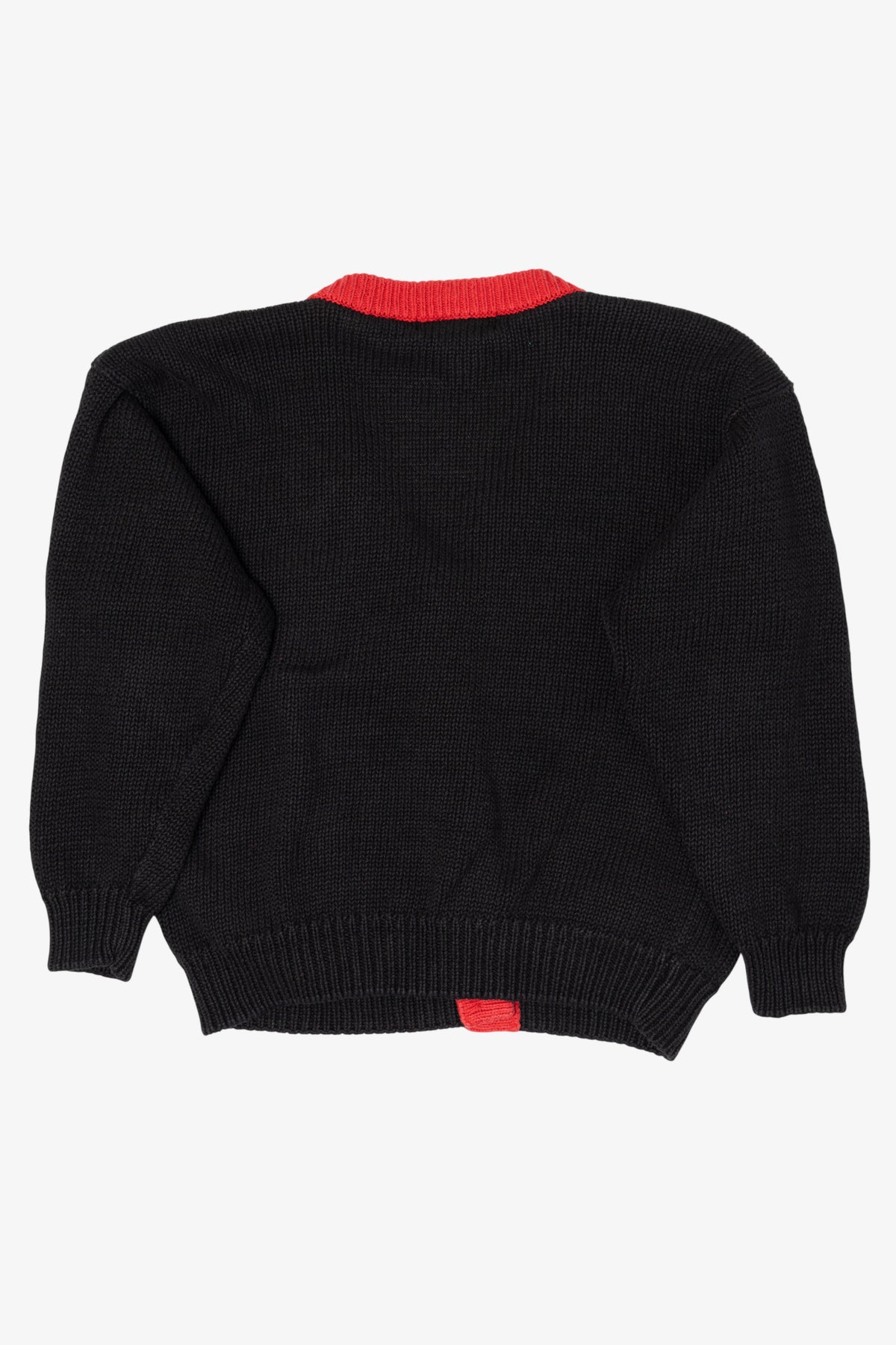 Vintage Black Work in Progress Ugly Christmas Cardigan (1990s)