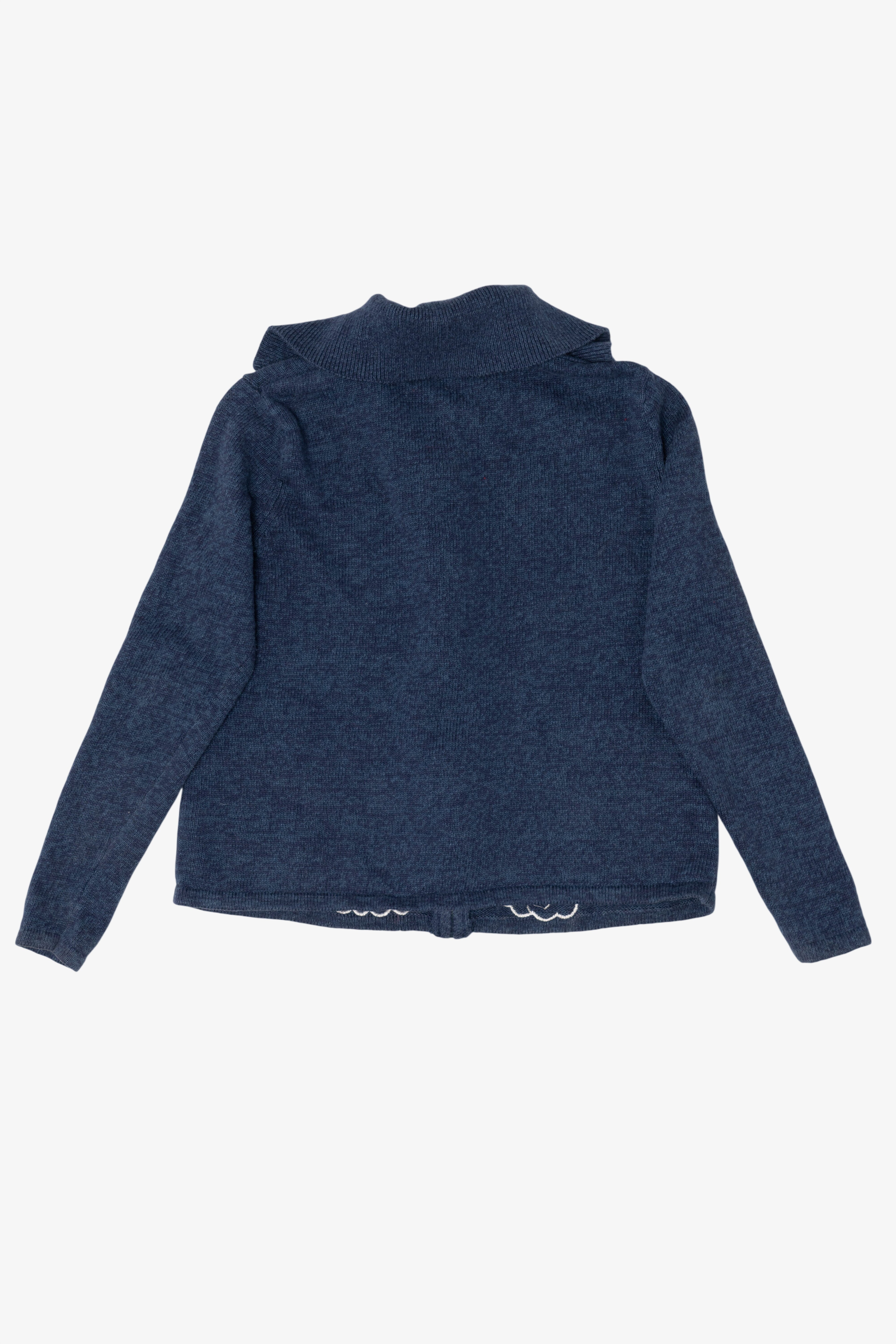 Vintage Blue Tiara International Santa Ugly Christmas Cardigan (1990s)