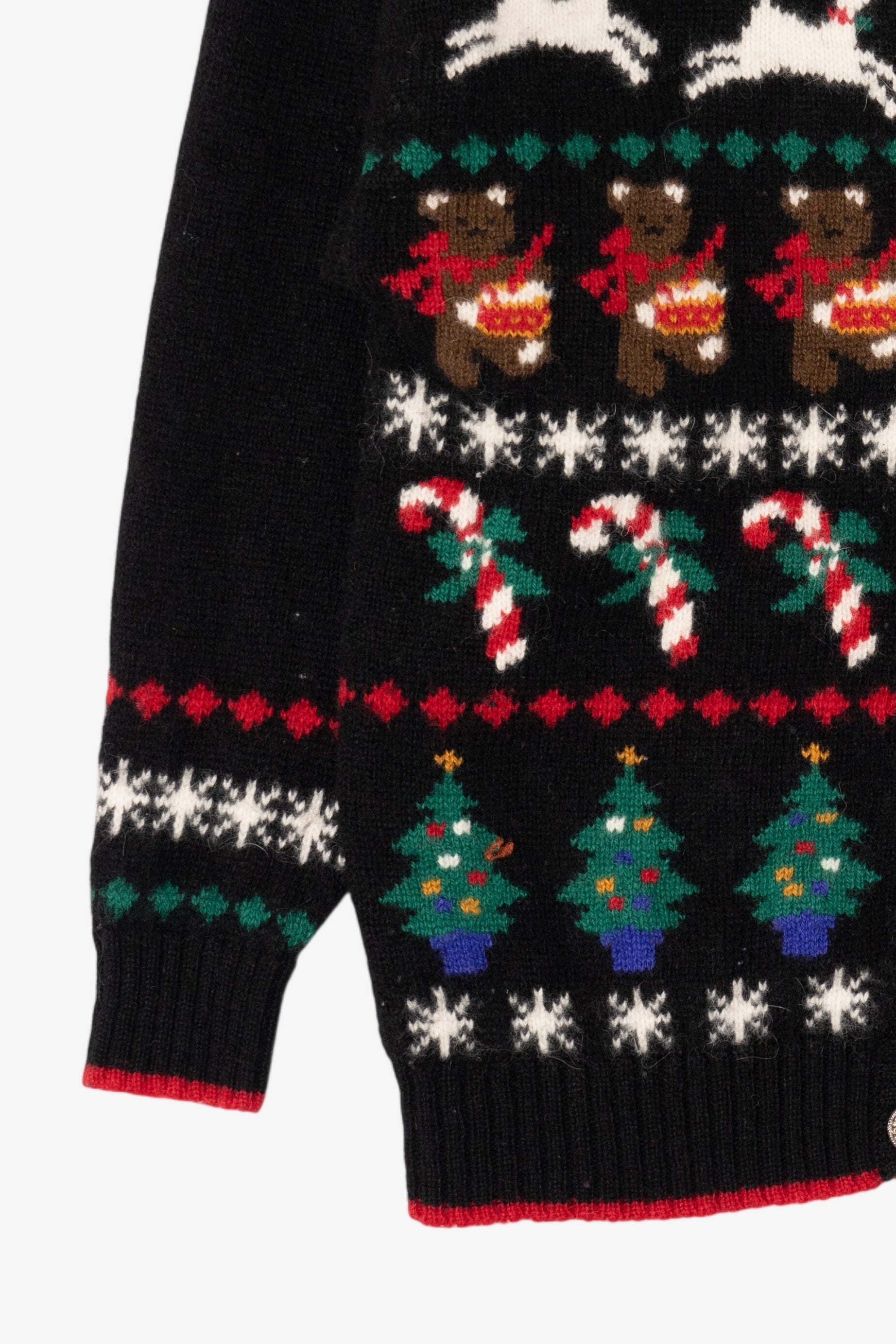 Vintage Black Charter Club Ugly Christmas Cardigan (1990s)