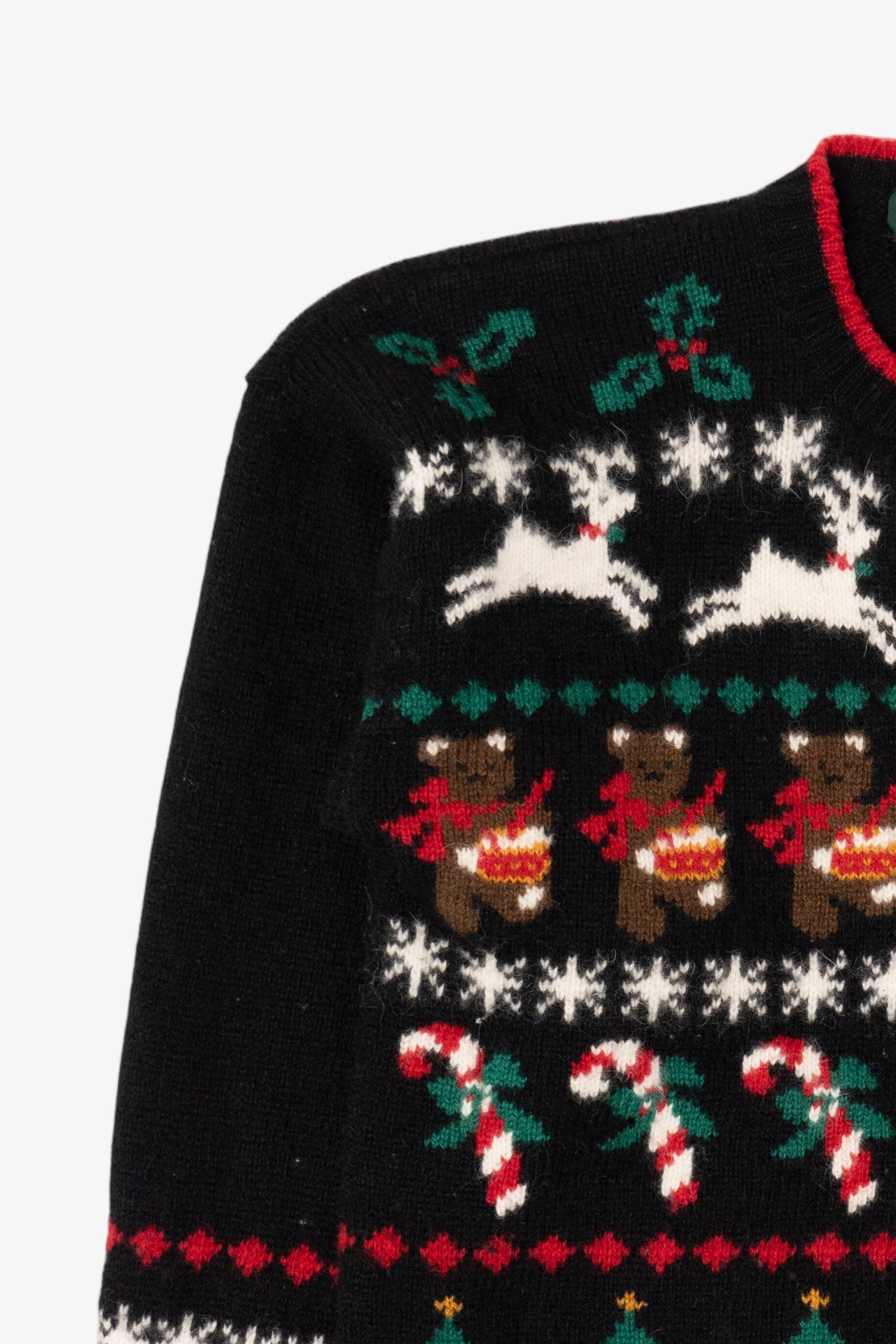 Vintage Black Charter Club Ugly Christmas Cardigan (1990s)