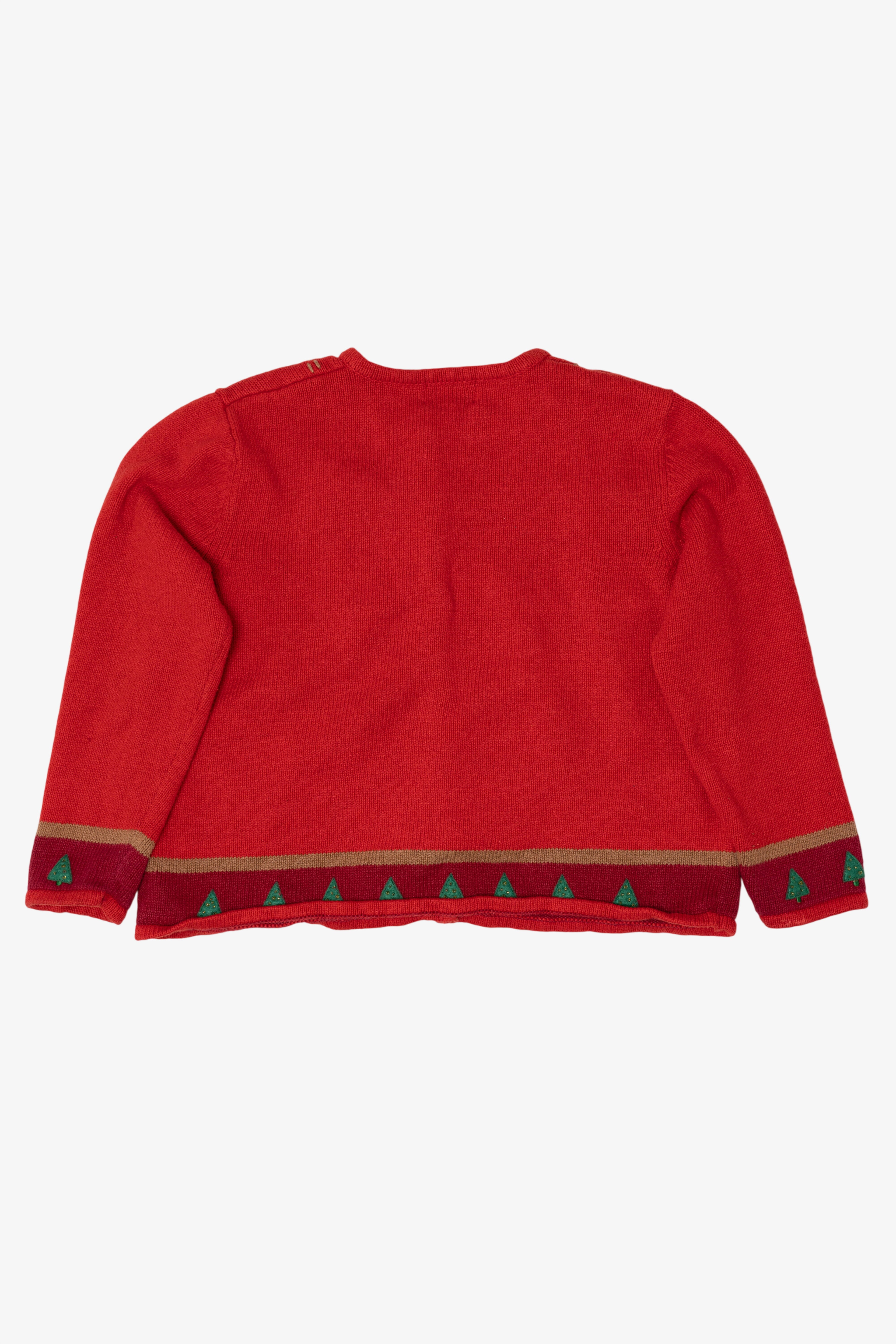 Vintage Red Studio Joy Santa Ugly Christmas Cardigan (1990s)