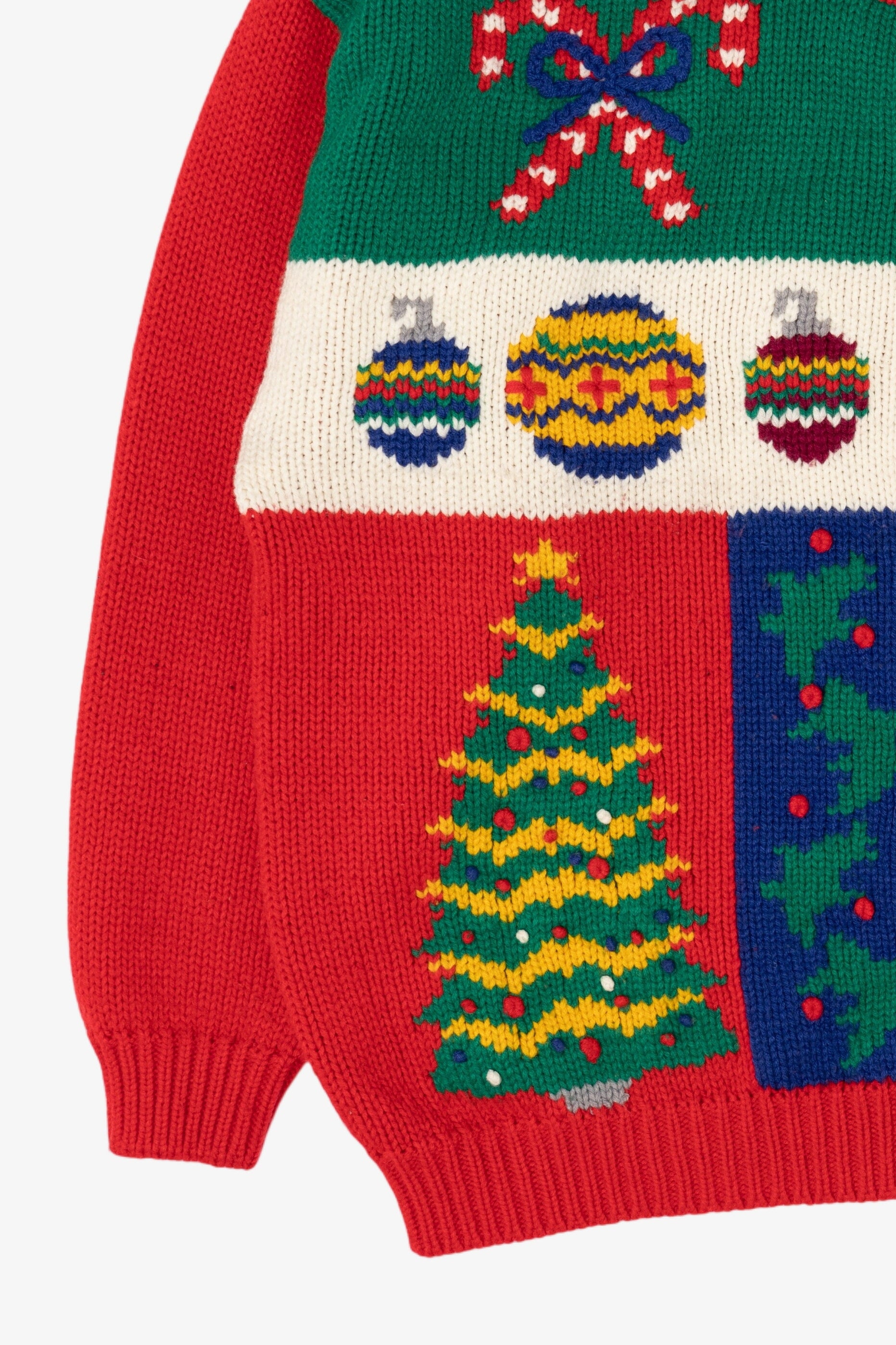 Vintage Red Karen Scott Ugly Christmas Cardigan (1990s)