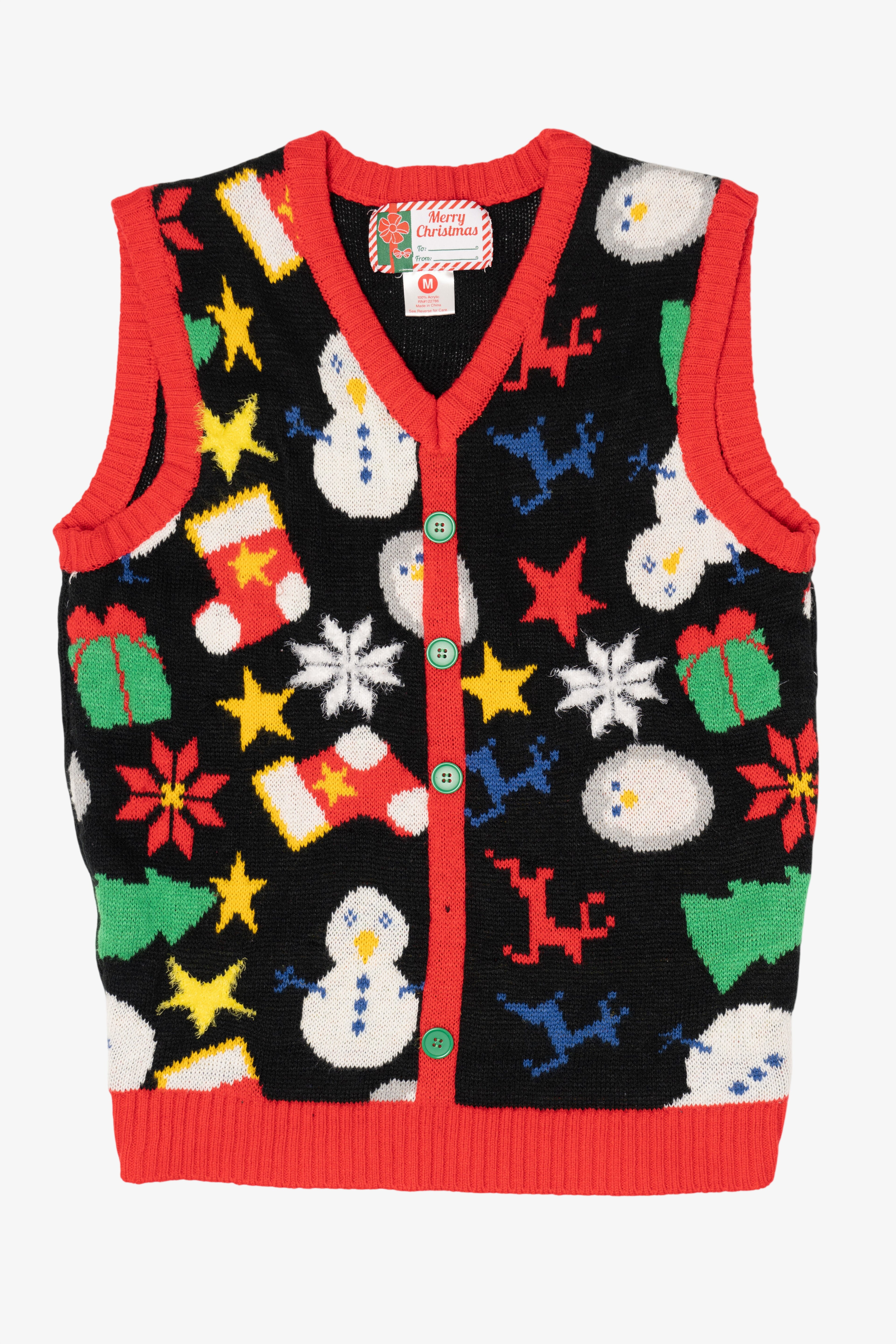 Vintage Black Merry Christmas Ugly Christmas Sweater (2000s)
