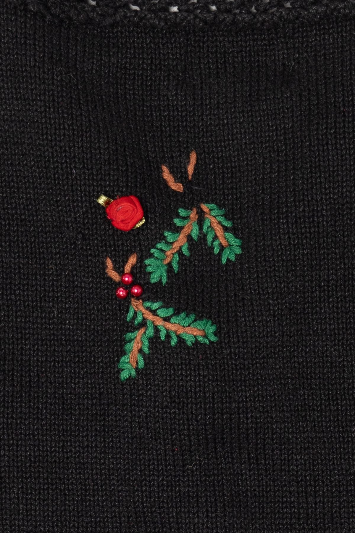 Vintage Black Designers Originals Studio Flowers Ugly Christmas Vest (1990s)