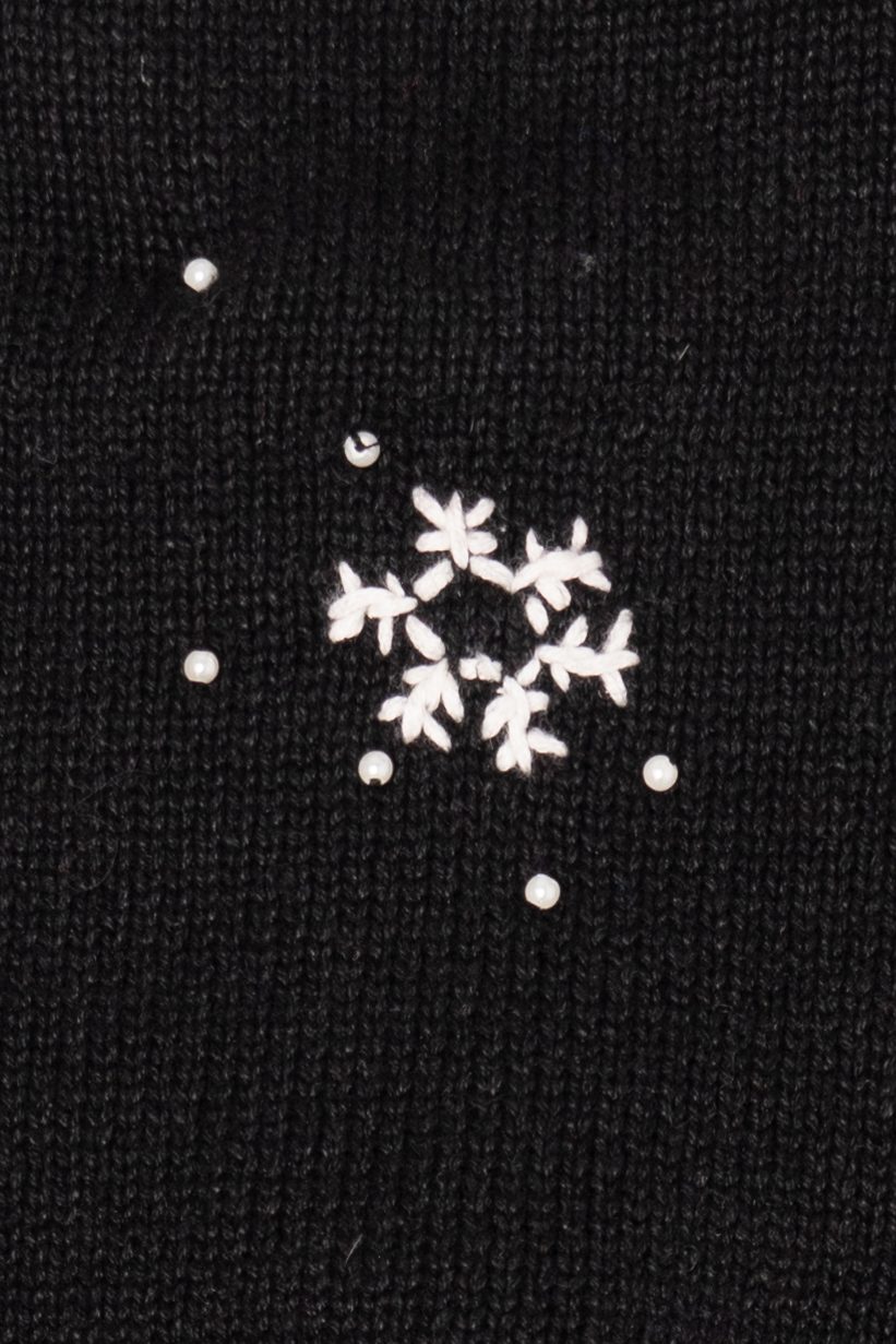 Vintage Black Cappagallo Snowmen Ugly Christmas Vest (1990s)