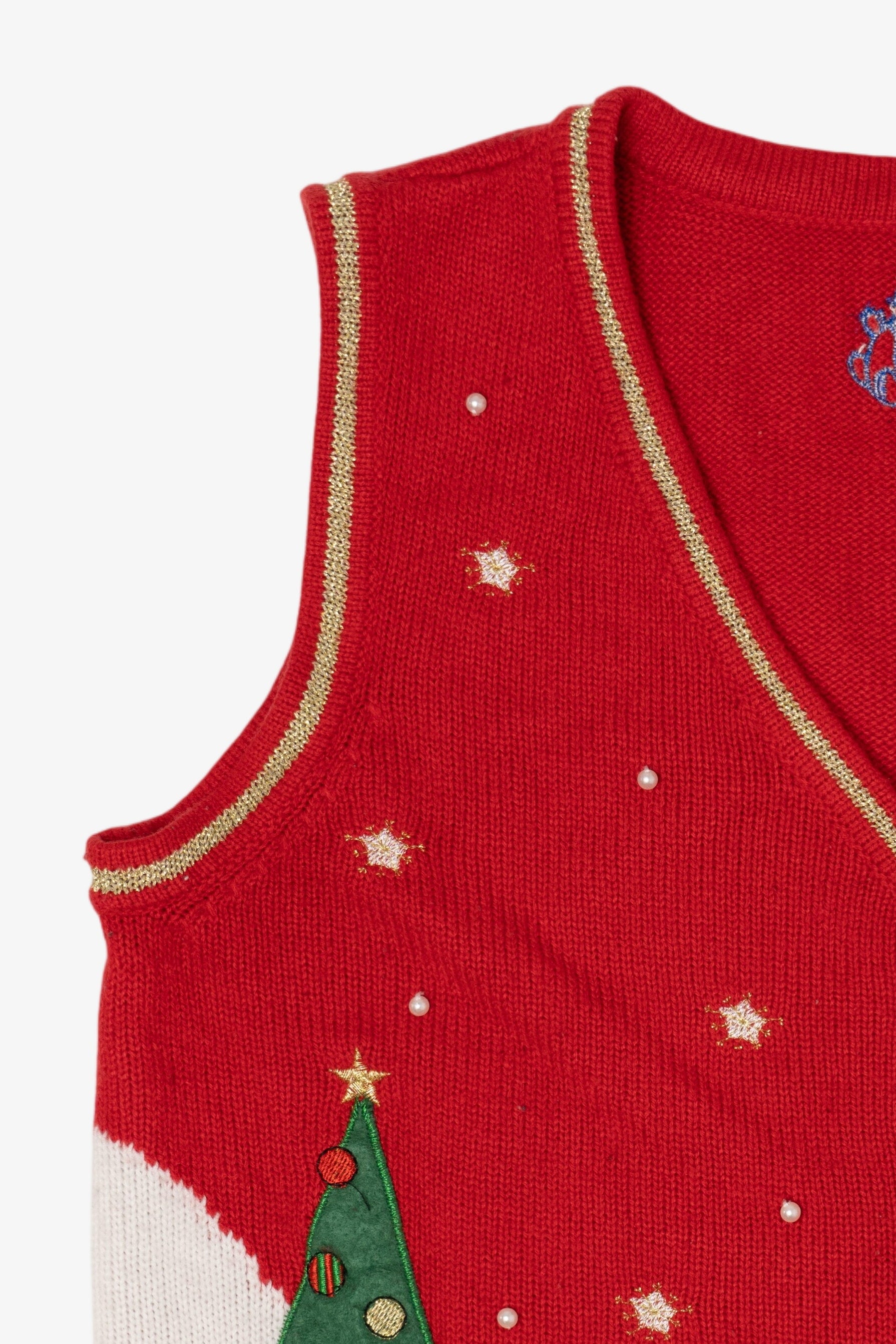 Vintage Red Snowmen Ugly Christmas Vest (2000s)