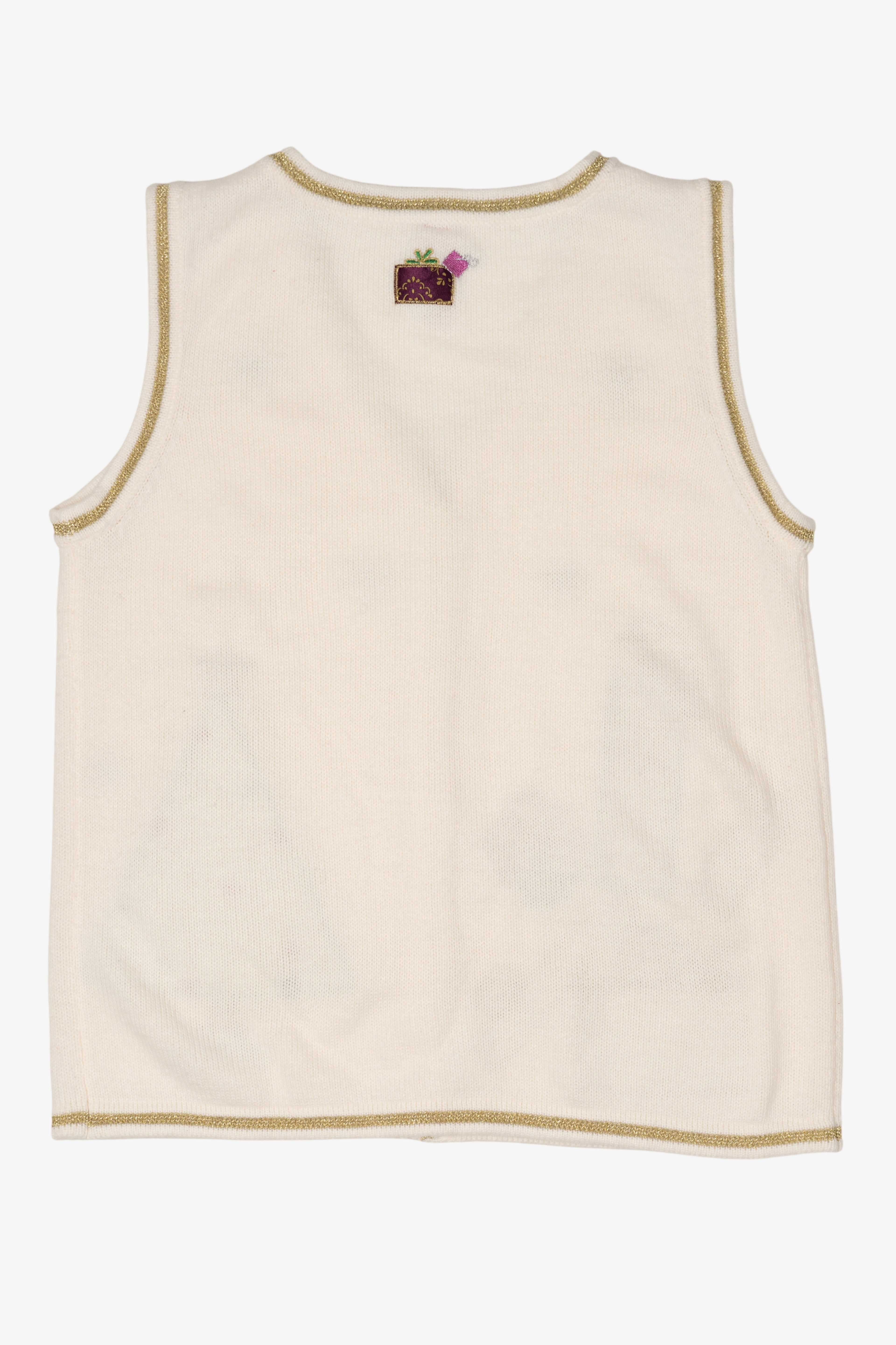 Vintage White Presents Ugly Christmas Vest (1990s)