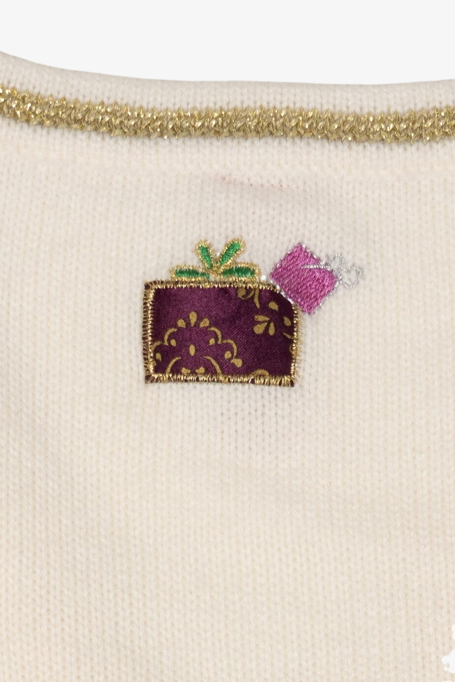 Vintage White Presents Ugly Christmas Vest (1990s)