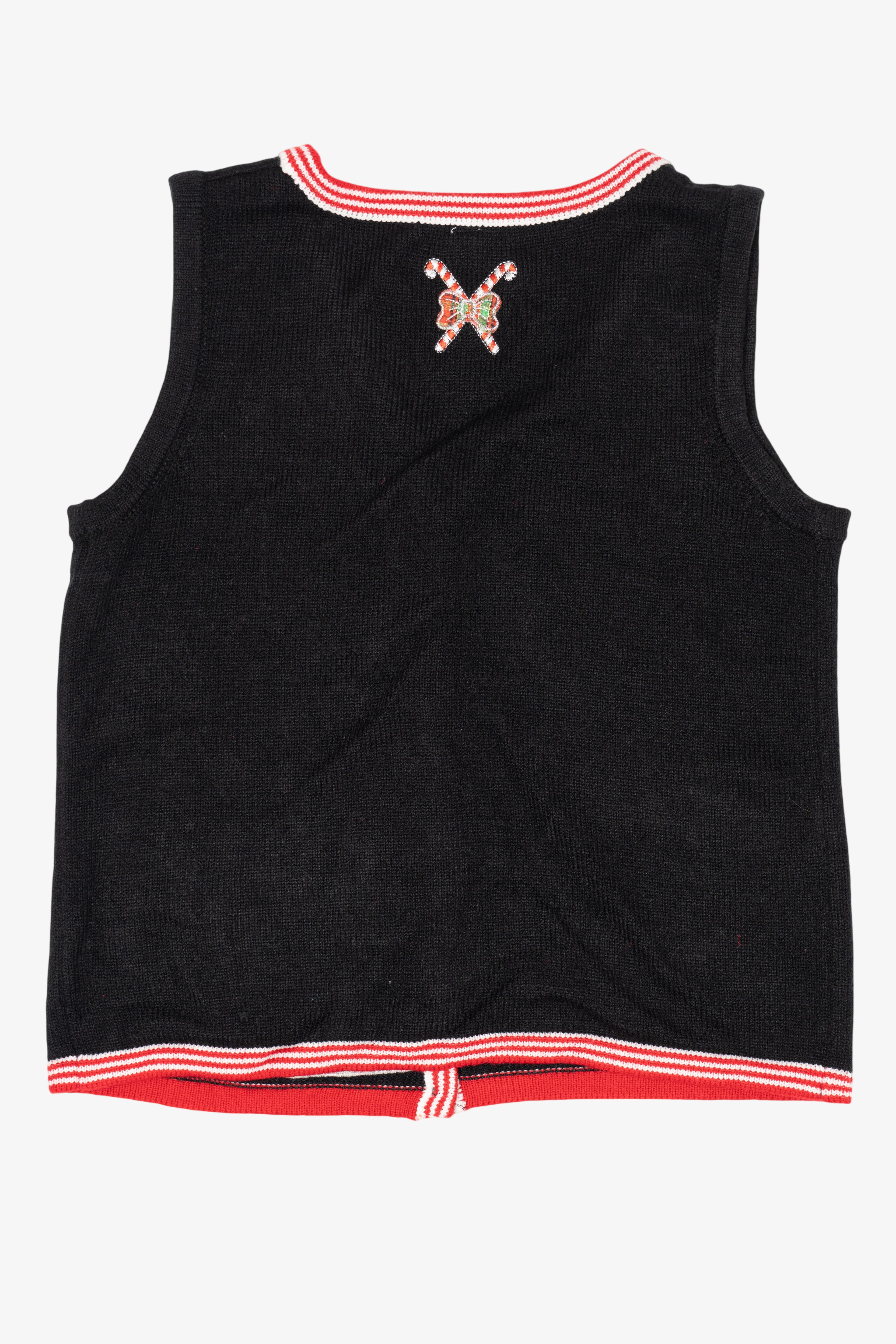 Vintage Black Snowmen Ugly Christmas Vest (2000s)