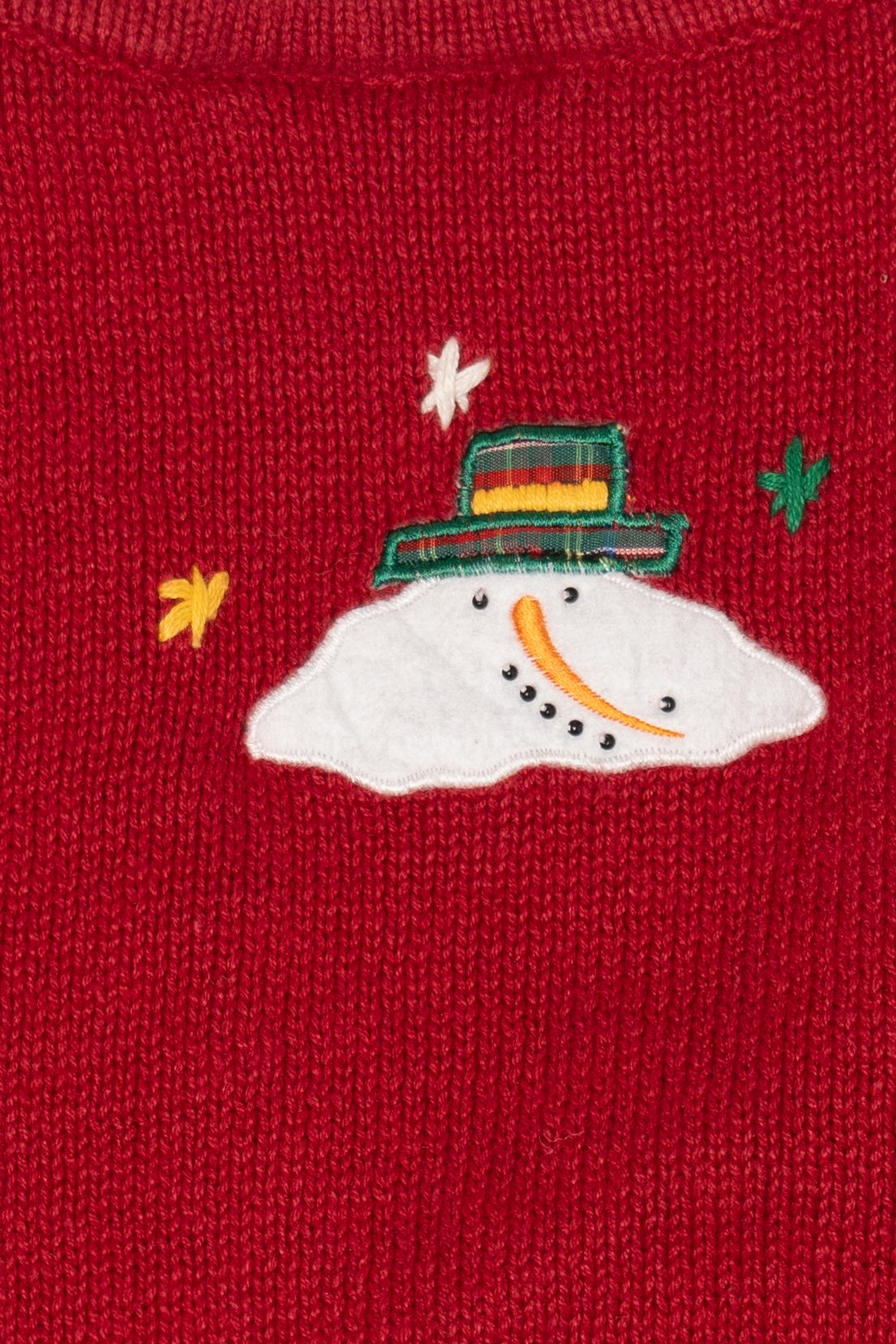 Vintage Red Bobbie Brooks Snowmen Ugly Christmas Vest (1990s)