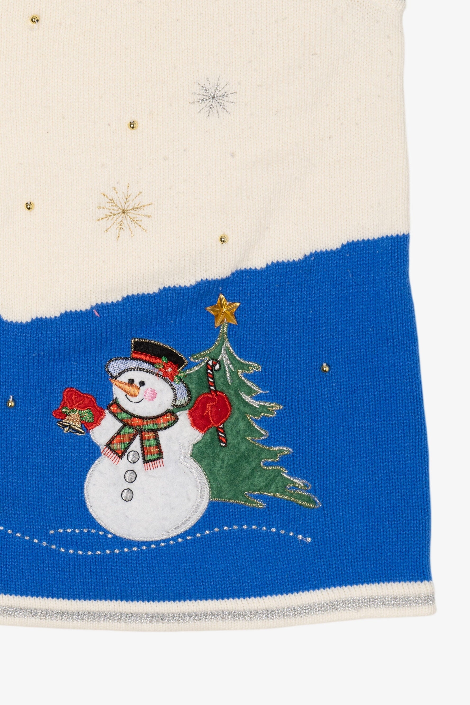 Vintage White Stag Snowman Polar Bear Ugly Christmas Vest (1990s)