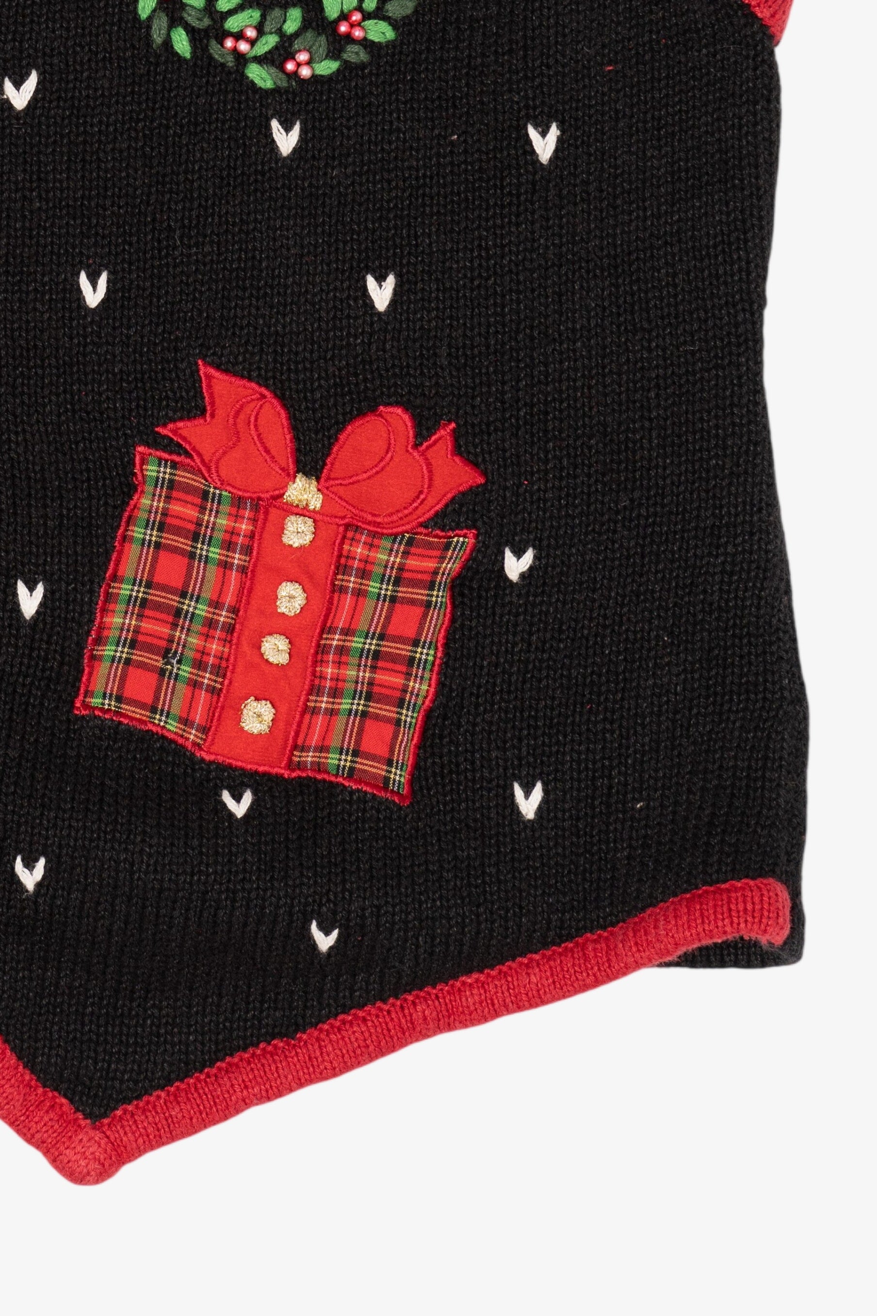 Vintage Black Kathie Lee Ugly Christmas Vest (1990s)