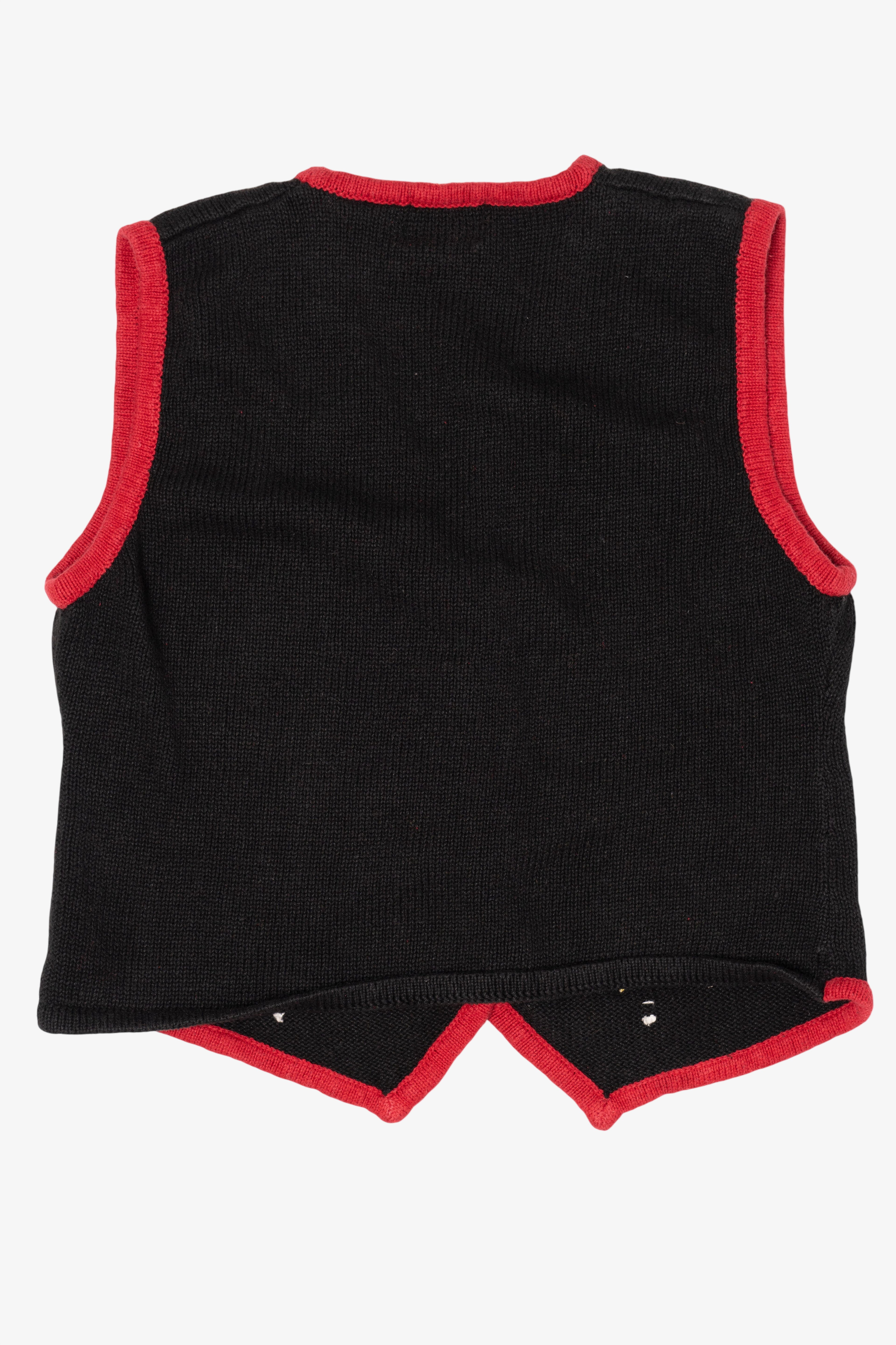 Vintage Black Kathie Lee Ugly Christmas Vest (1990s)