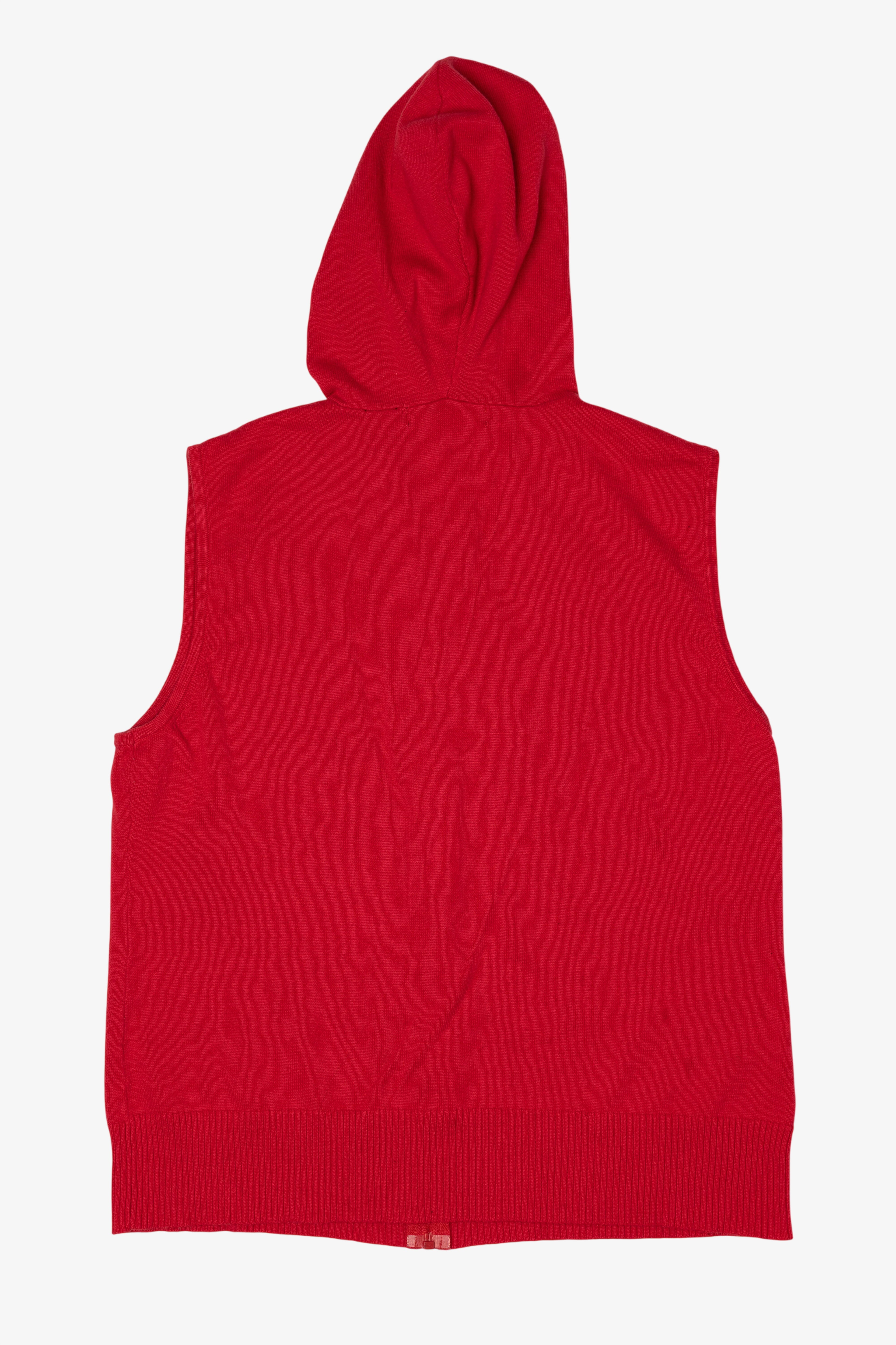 Vintage Red Crystal Kobe Trees Hooded Ugly Christmas Vest (2000s)