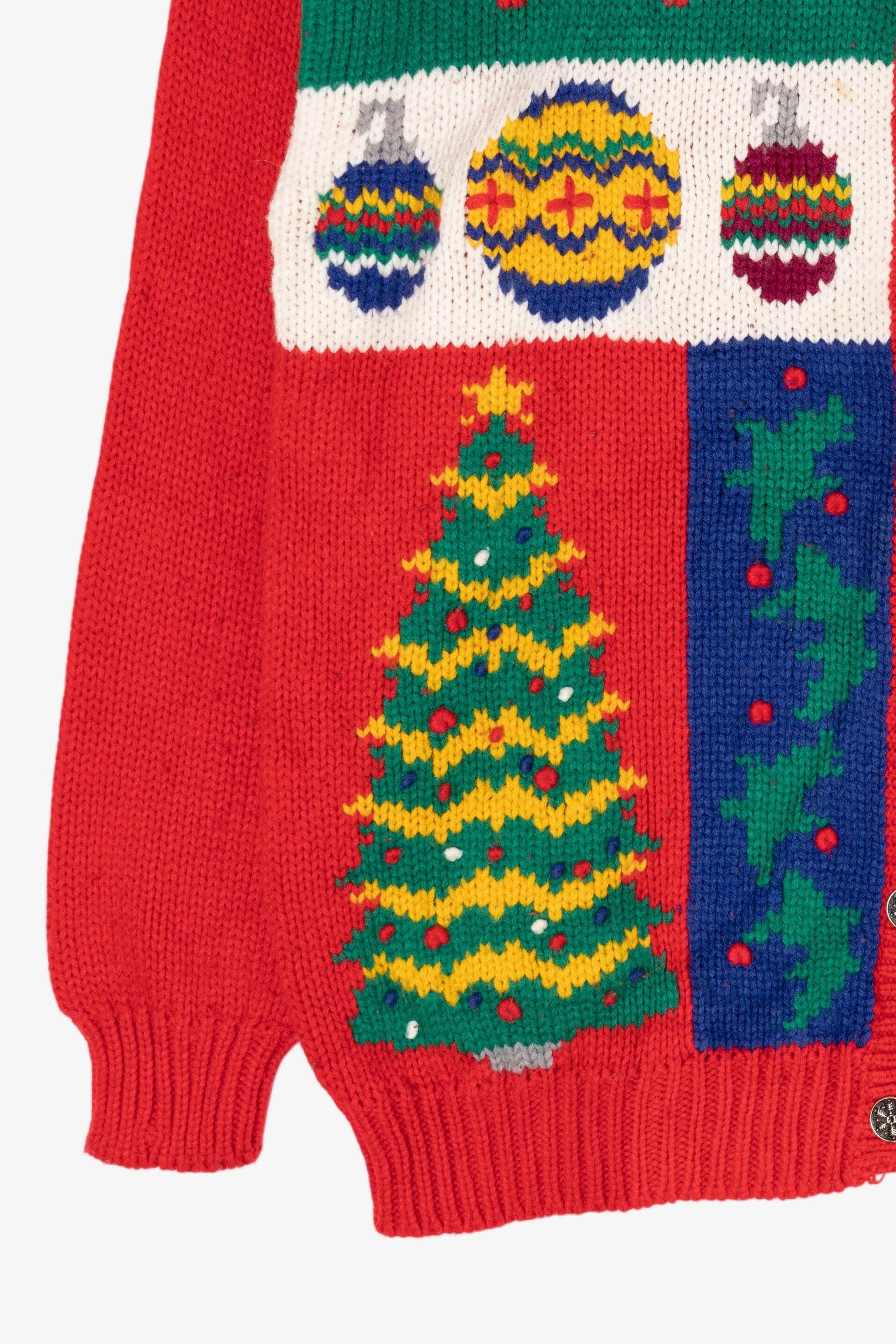 Vintage Red Ugly Christmas Cardigan (1990s)