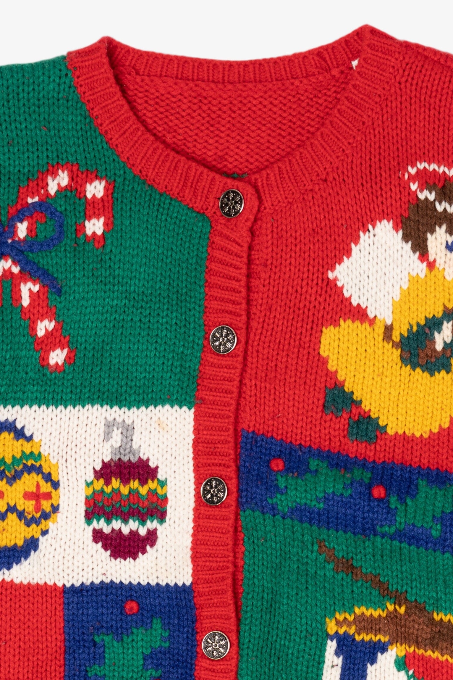 Vintage Red Ugly Christmas Cardigan (1990s)