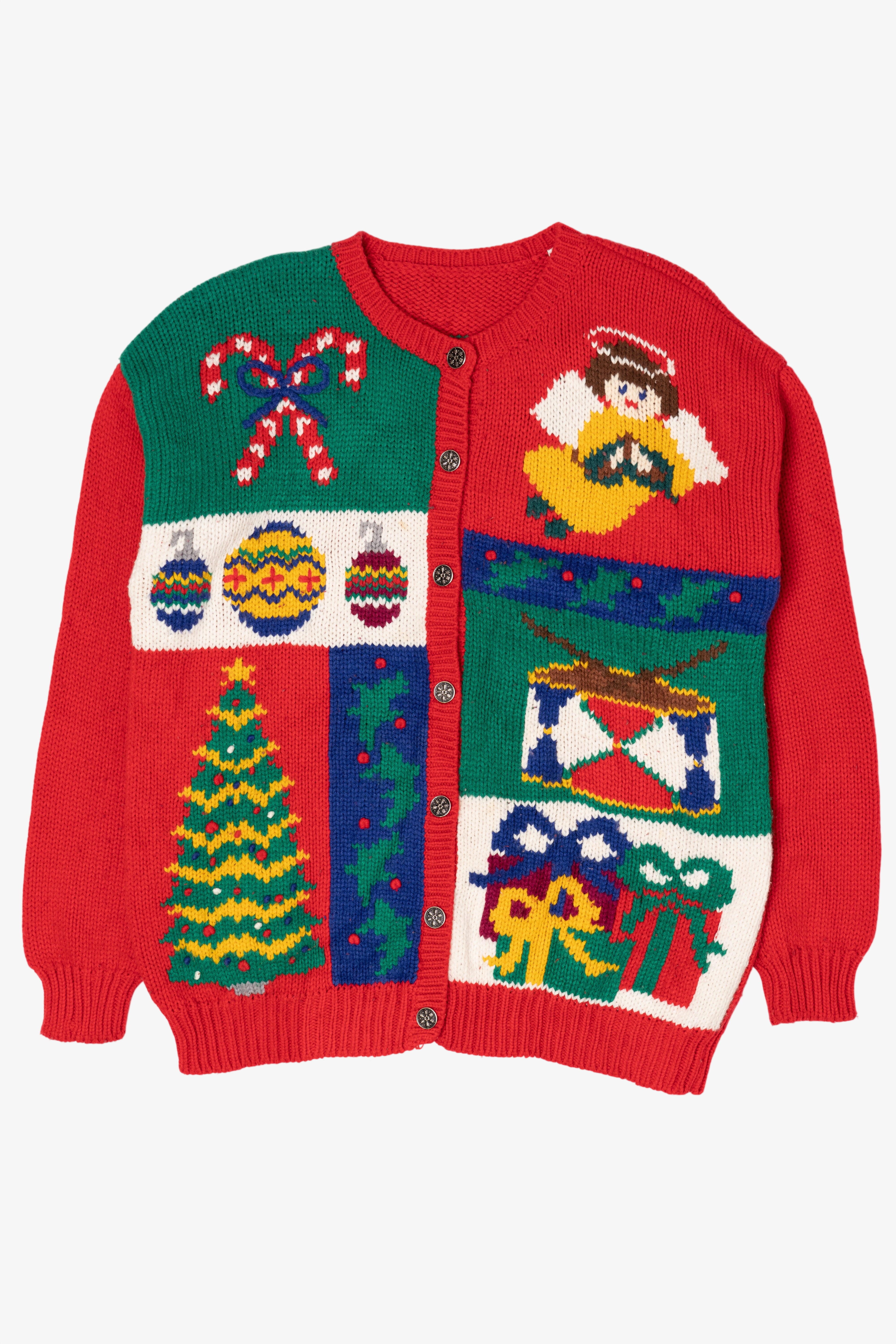 Vintage Red Ugly Christmas Cardigan (1990s)