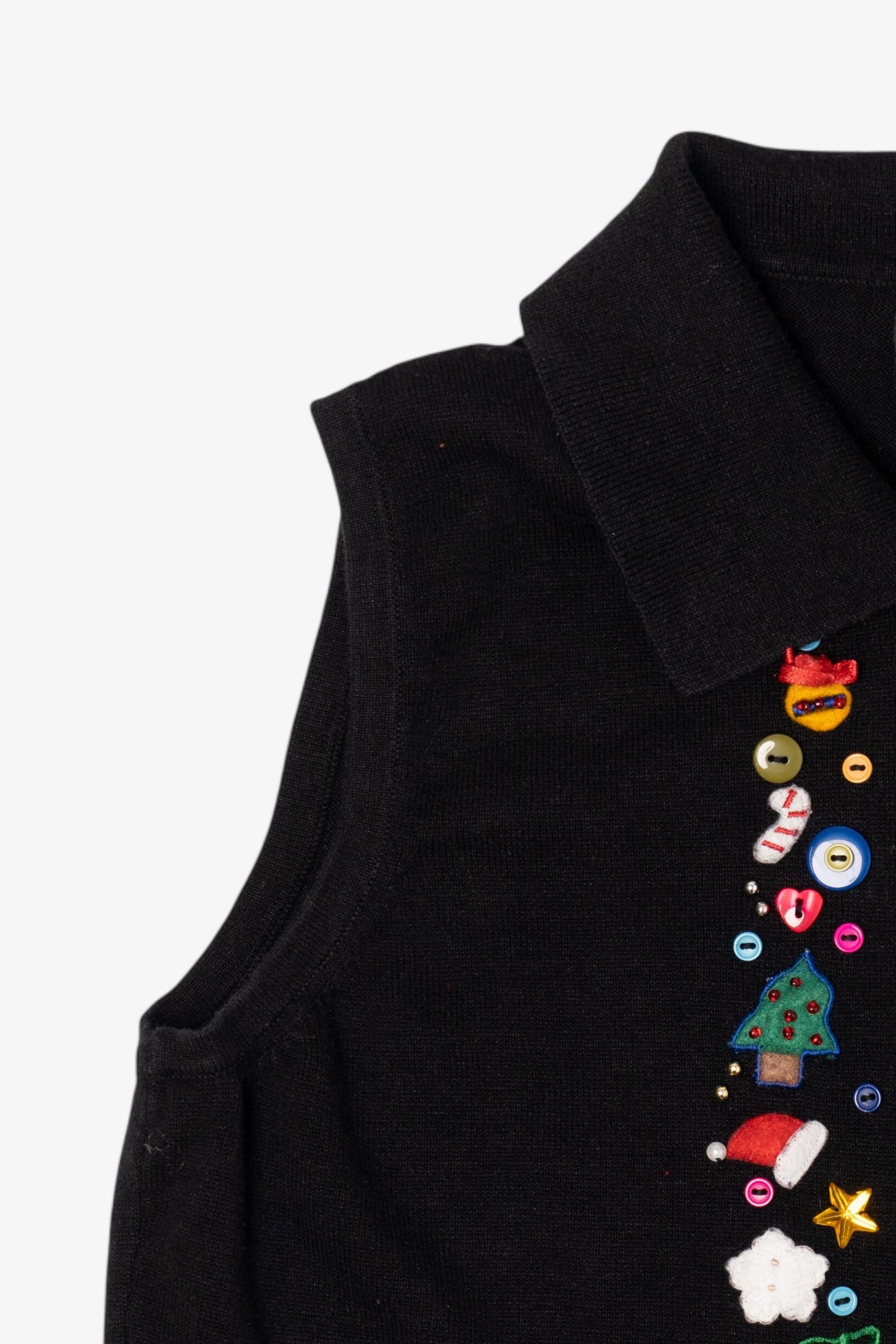 Vintage Black Studio Joy Ugly Christmas Vest (1990s)