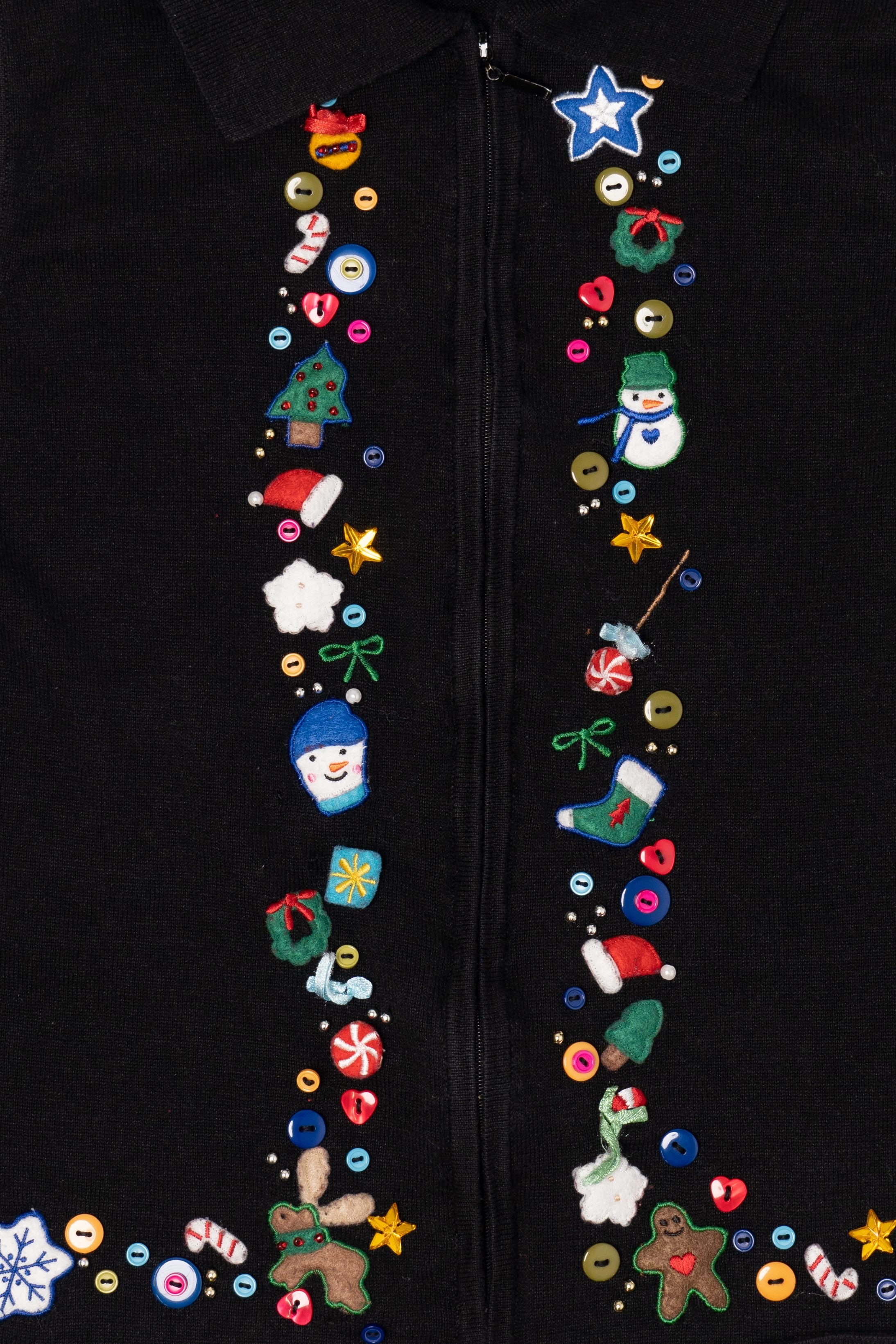 Vintage Black Studio Joy Ugly Christmas Vest (1990s)
