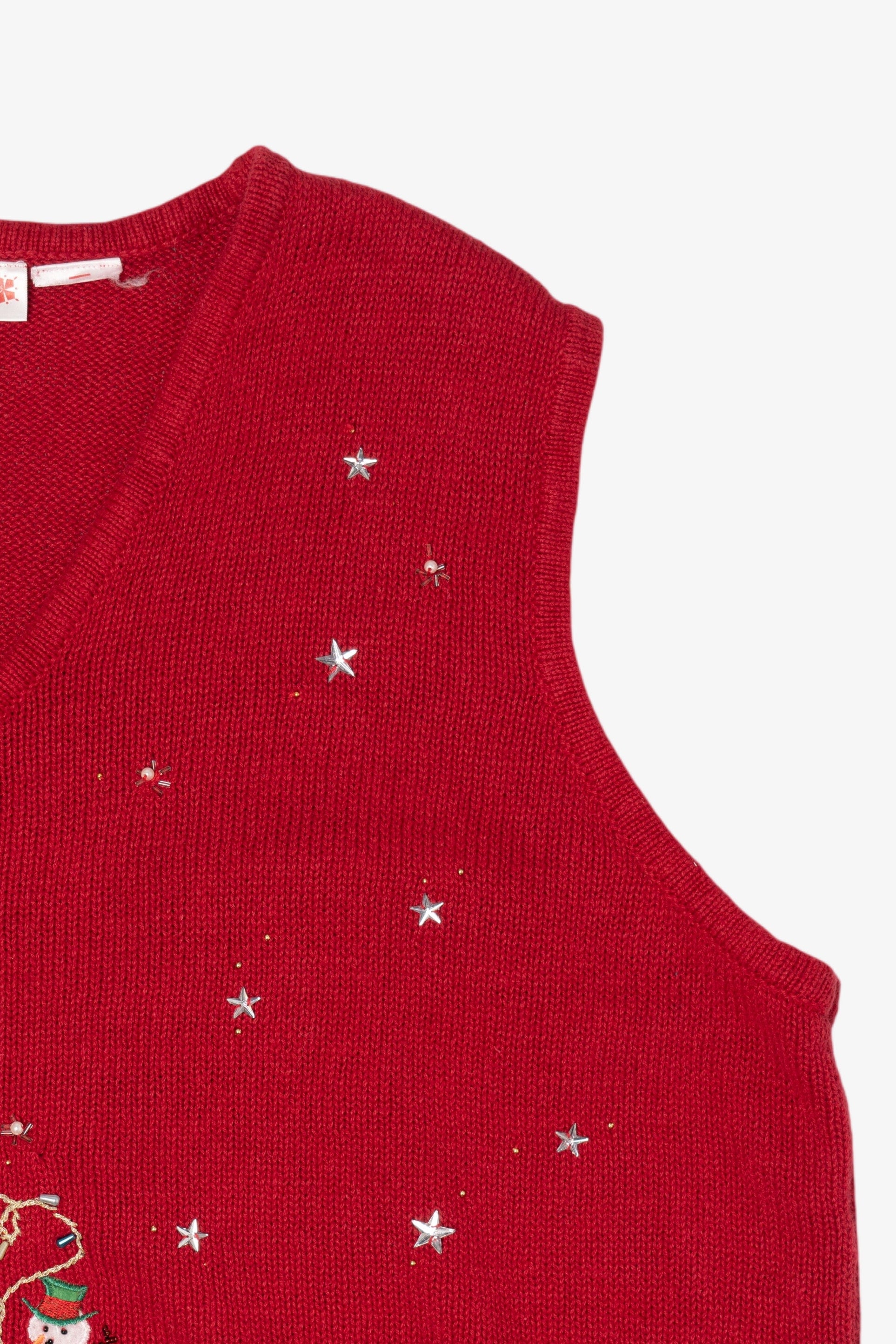 Vintage Red Snowmen Ugly Christmas Vest (1990s)