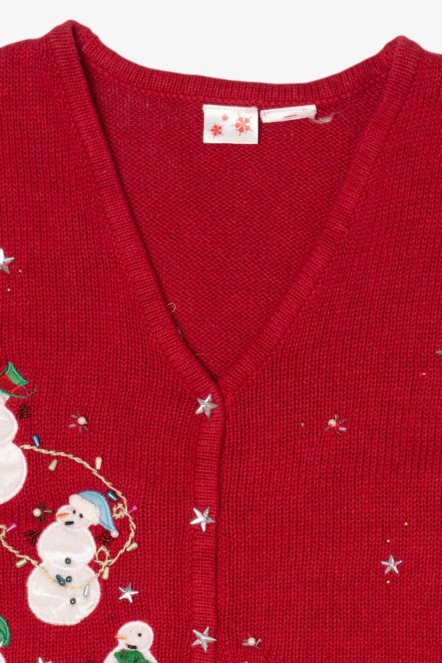 Vintage Red Snowmen Ugly Christmas Vest (1990s)