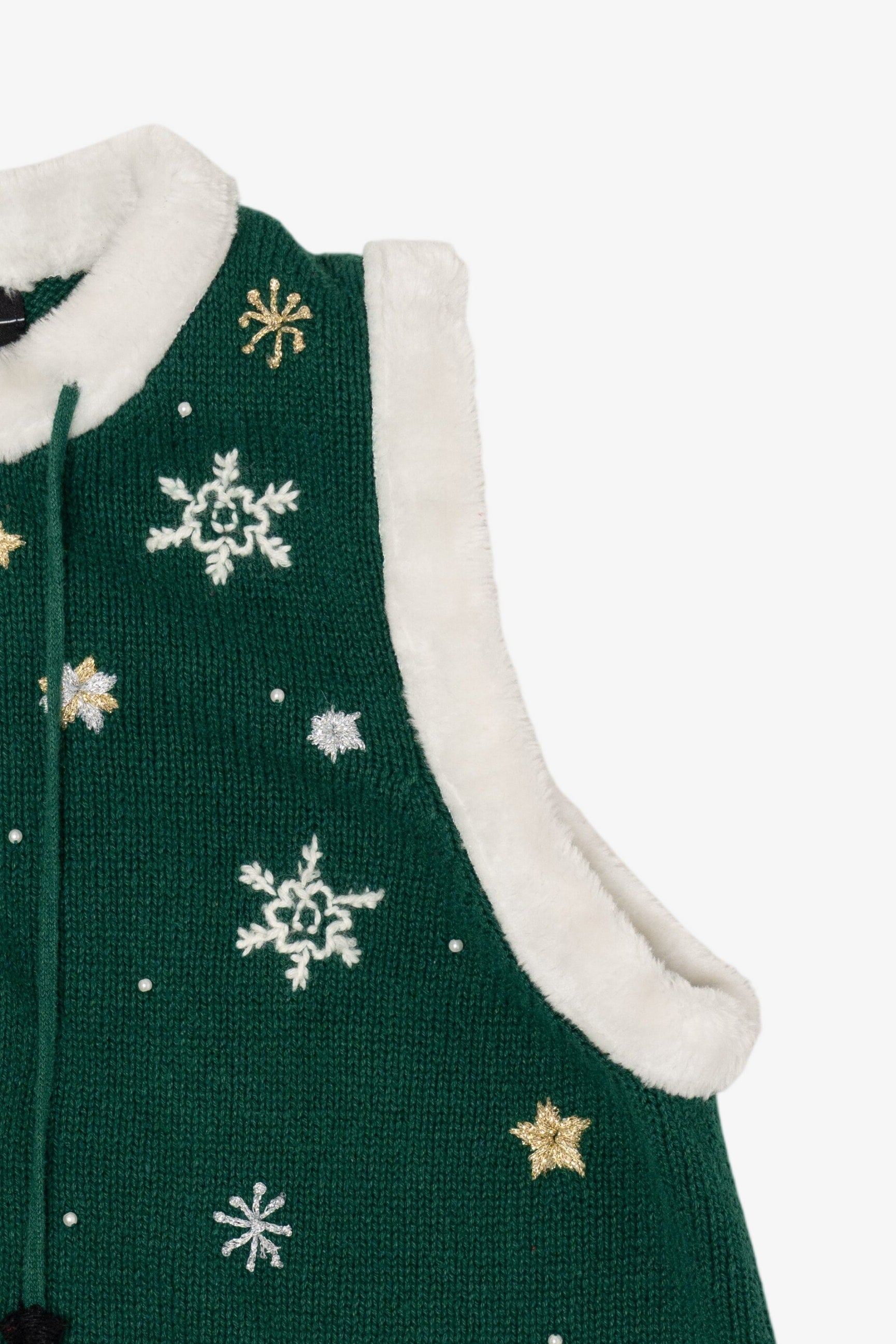 Vintage Green All Points Ugly Christmas Vest (1990s)