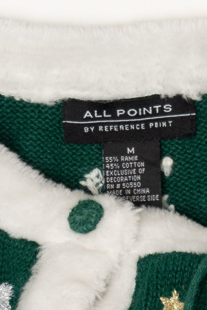 Vintage Green All Points Ugly Christmas Vest (1990s)