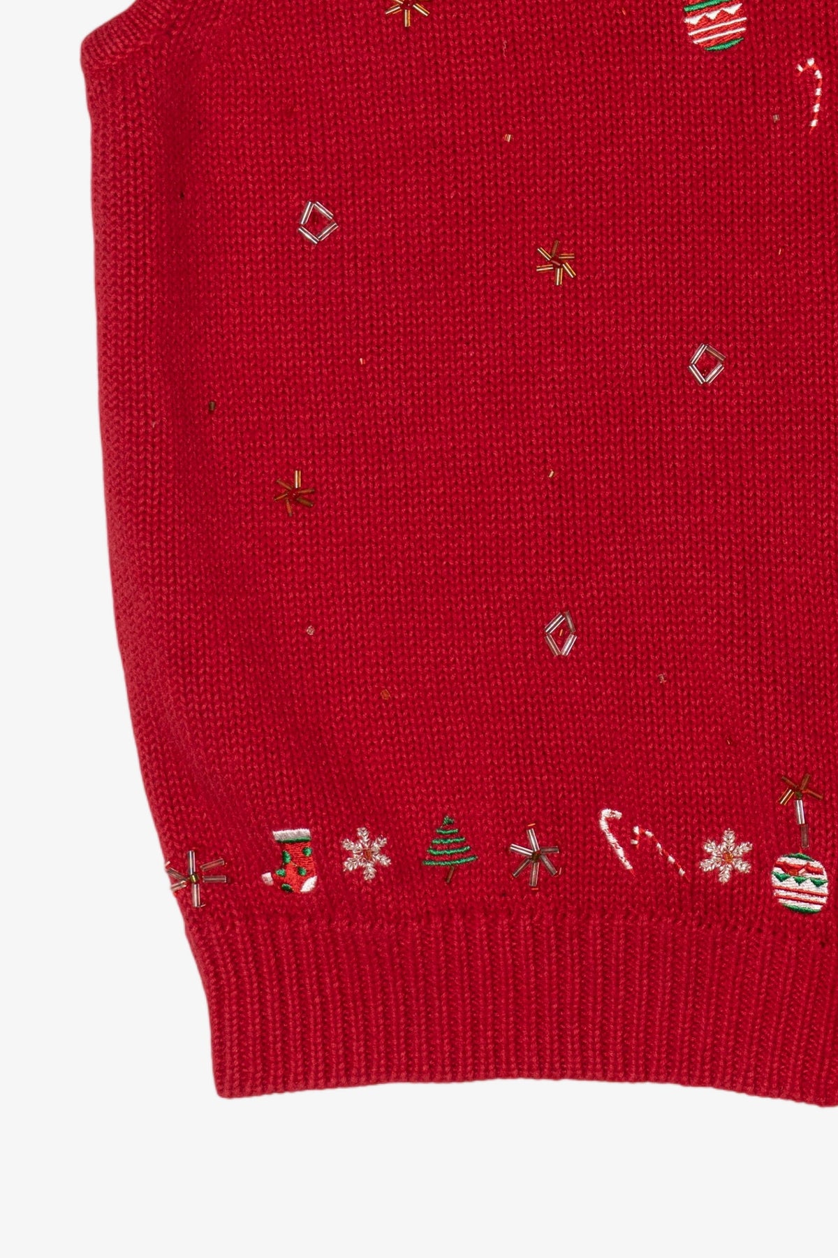 Vintage Red Draper's & Damon's Ugly Christmas Vest (1990s)