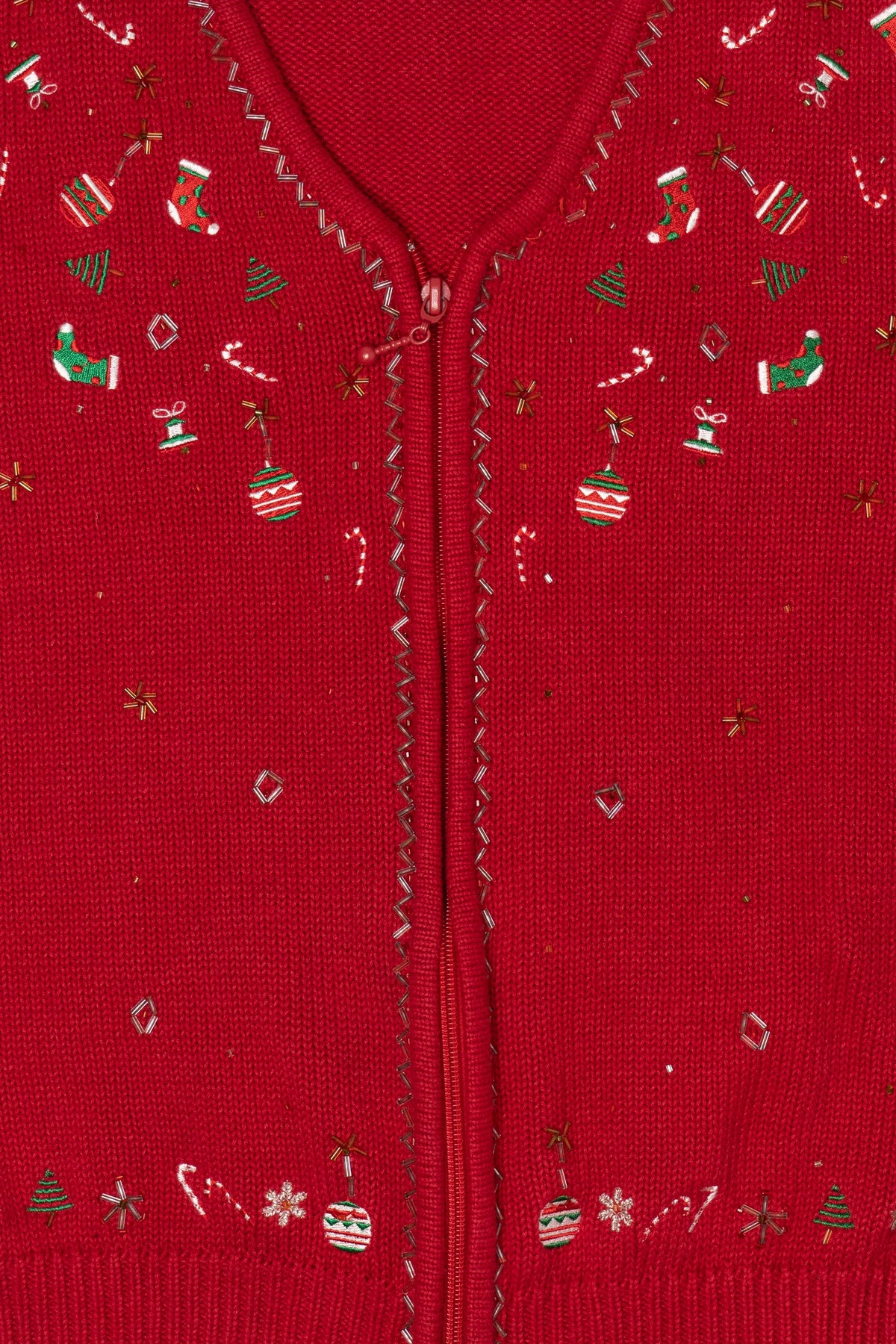 Vintage Red Draper's & Damon's Ugly Christmas Vest (1990s)
