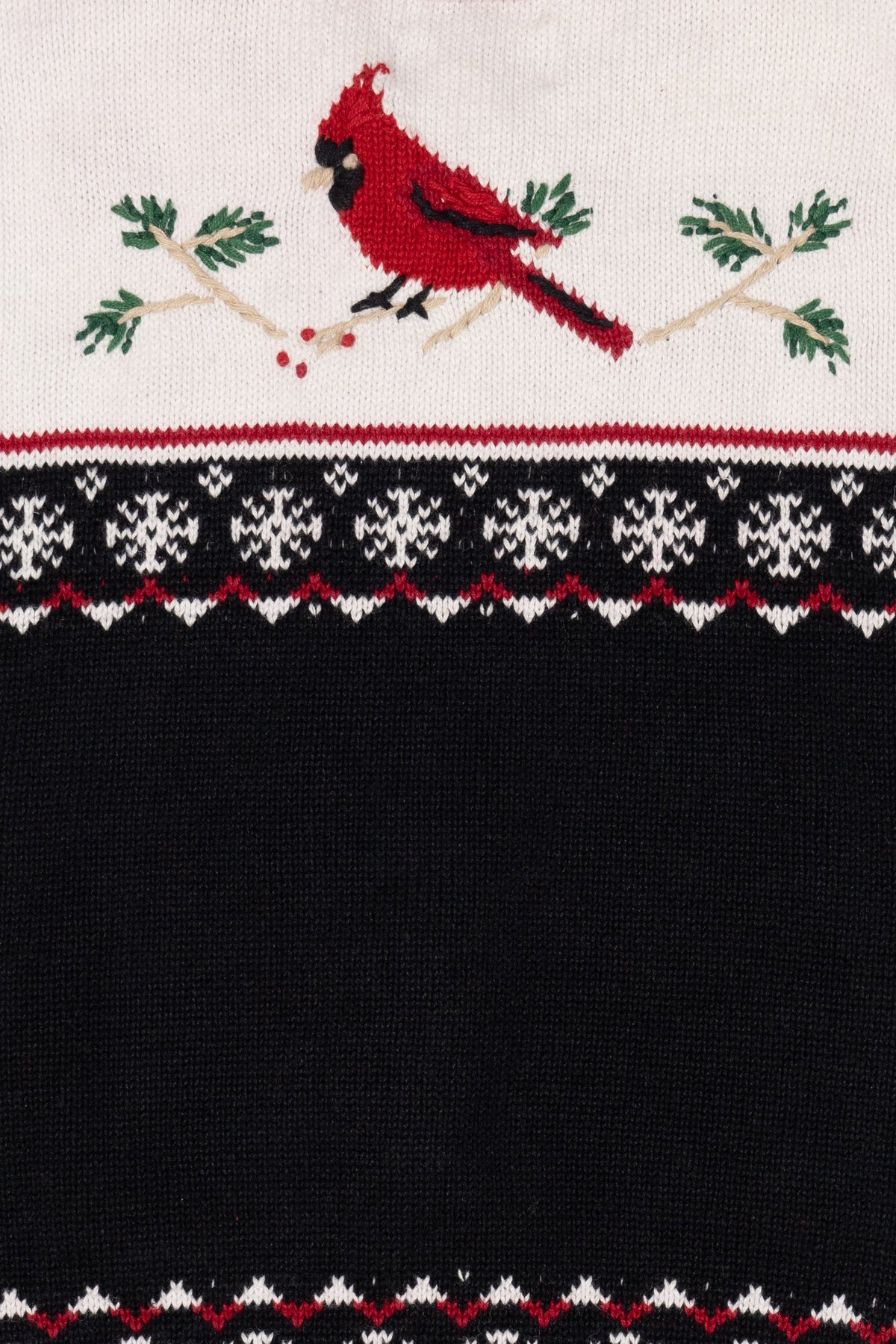 Vintage Hand Embroidered Christopher & Banks Cardinals Ugly Christmas Vest (1990s)