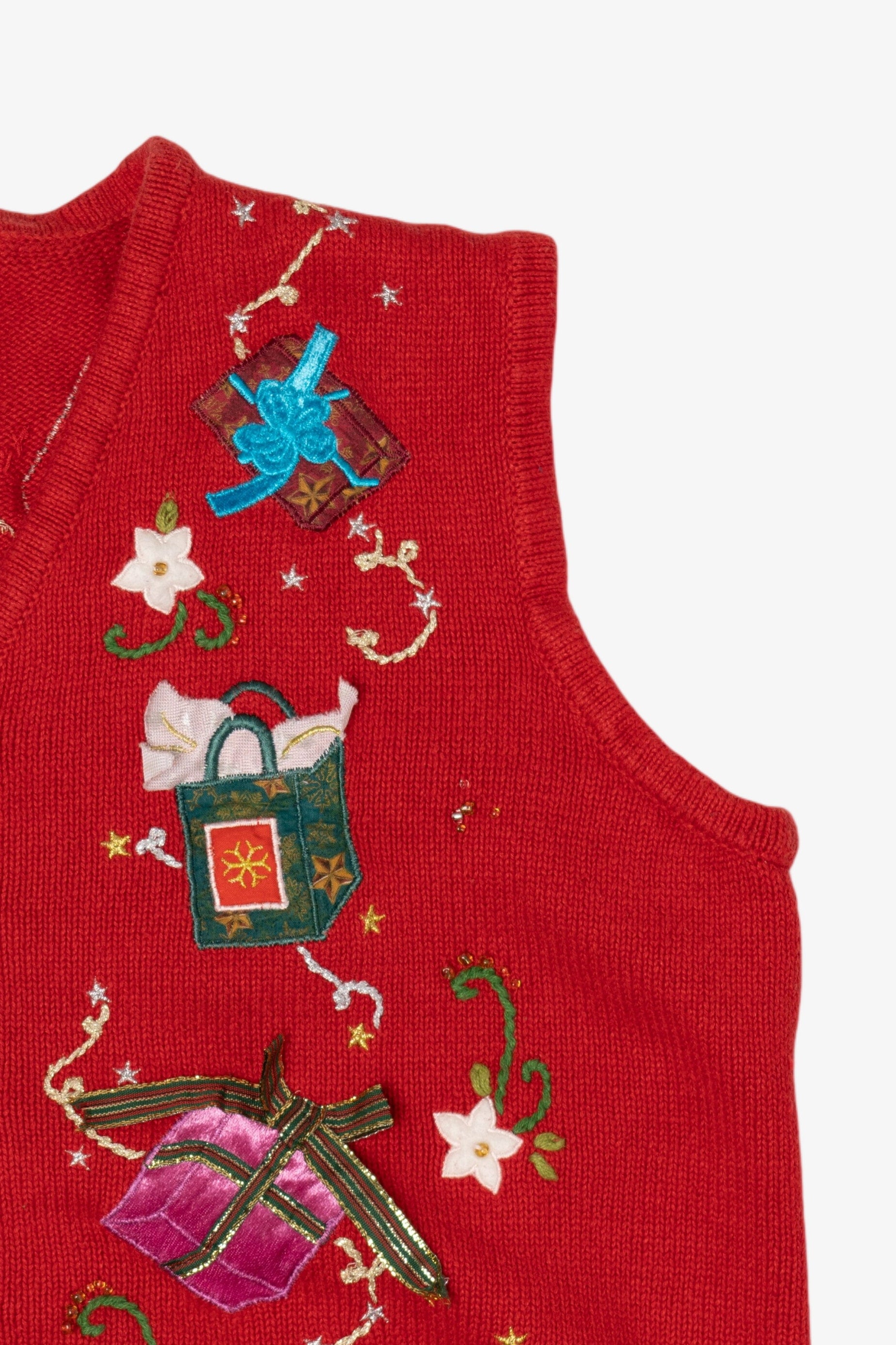 Vintage Red Studio Joy Presents Ugly Christmas Vest (1990s)