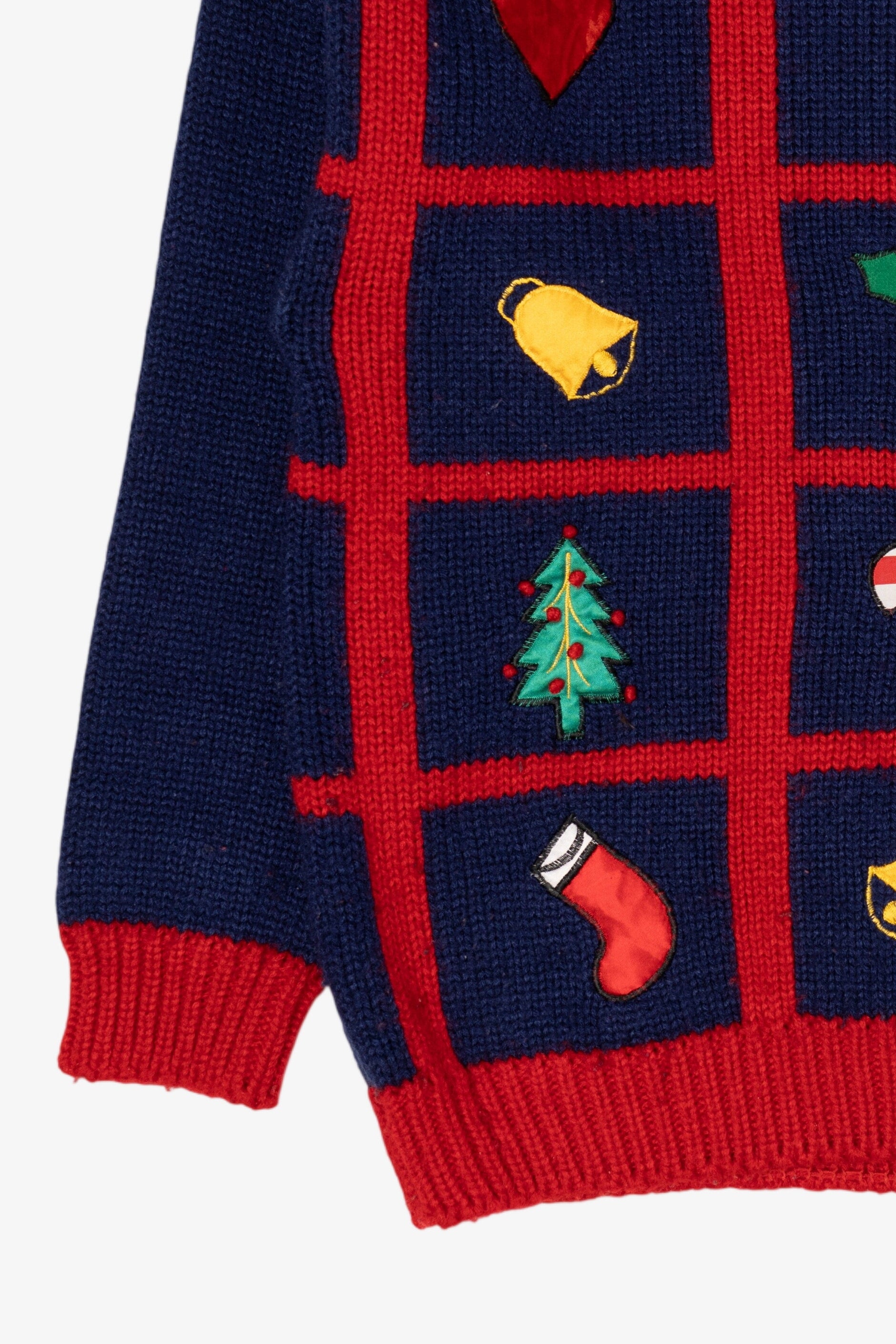 Vintage Navy Blue Karen Scott Christmas Pullover (1990s)