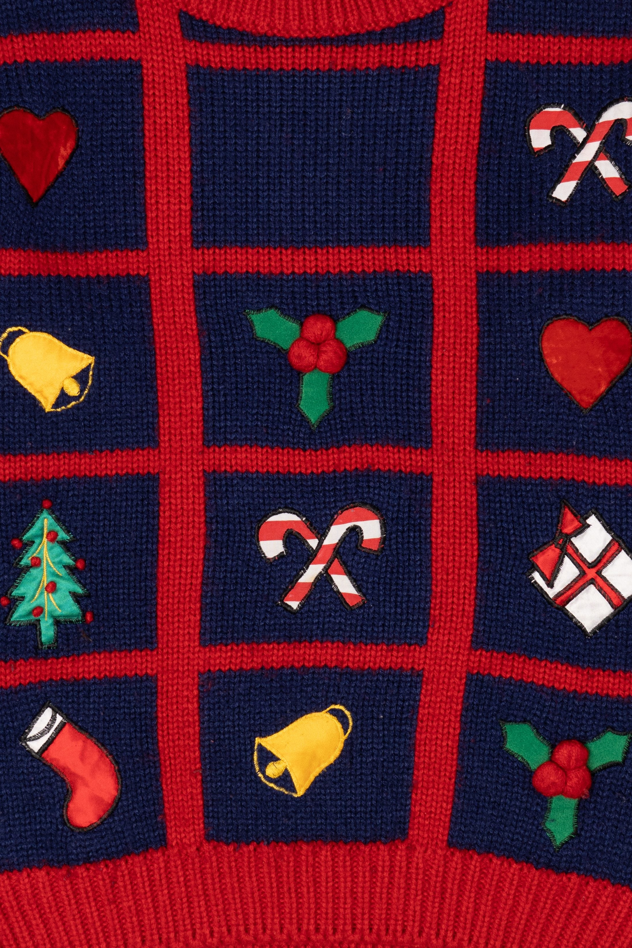 Vintage Navy Blue Karen Scott Christmas Pullover (1990s)