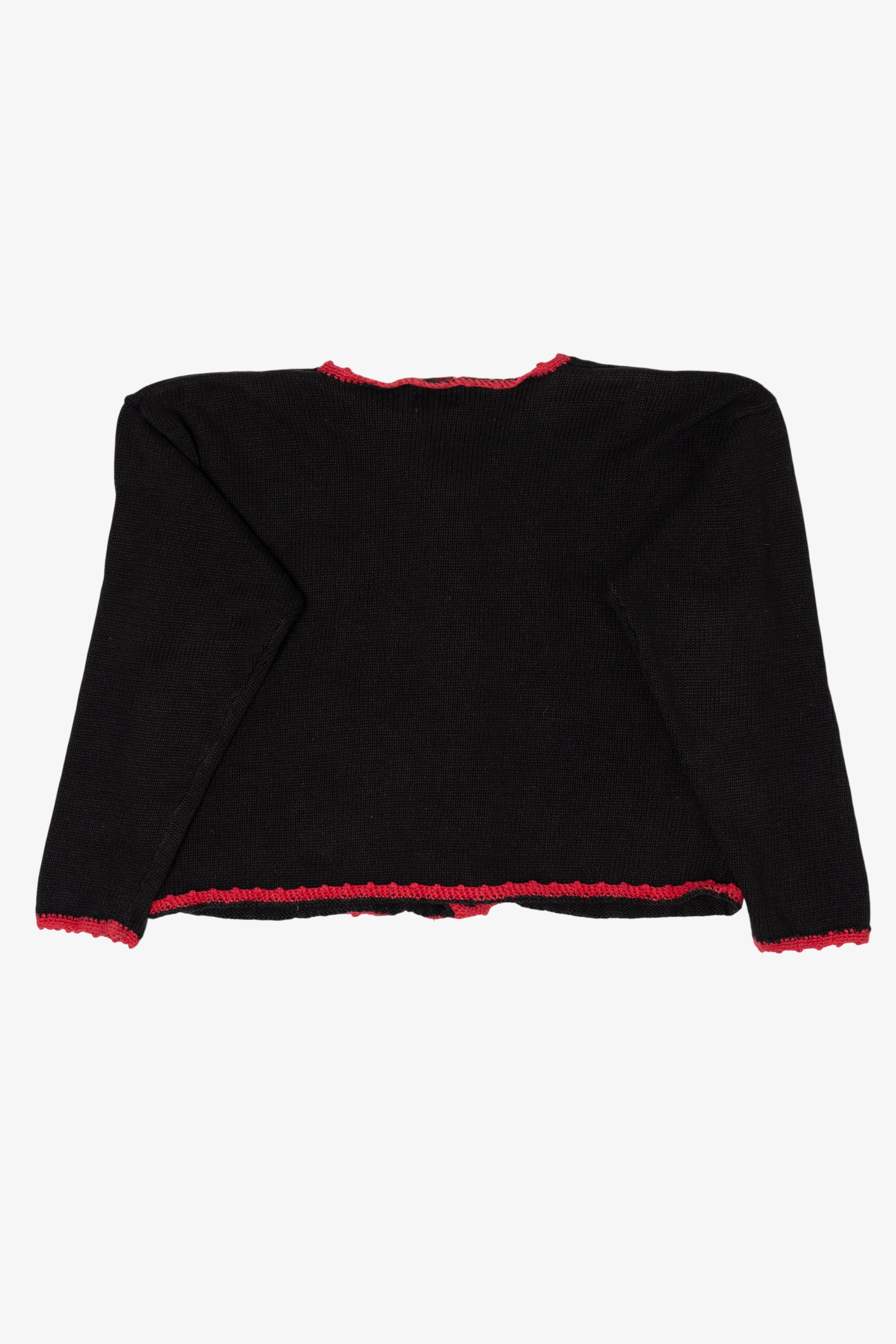 Vintage Black Nutcracker Teddy Bears Christmas Cardigan (1990s)