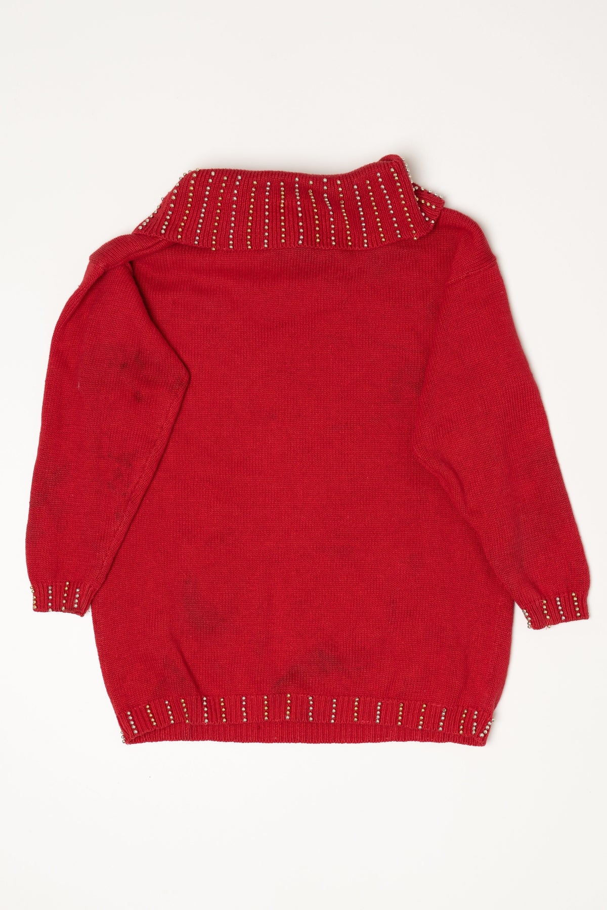 Vintage Red Victoria Jones Ugly Christmas Pullover (1990s)