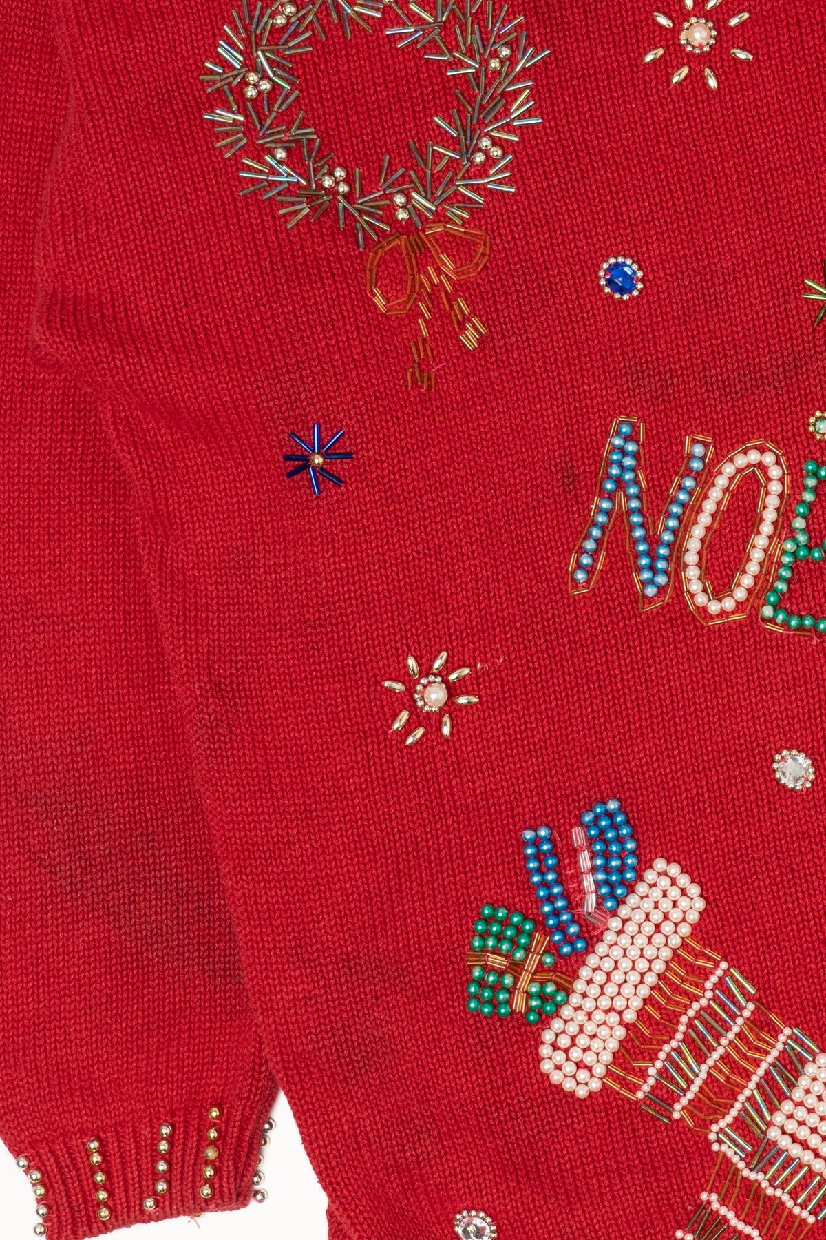 Vintage Red Victoria Jones Ugly Christmas Pullover (1990s)