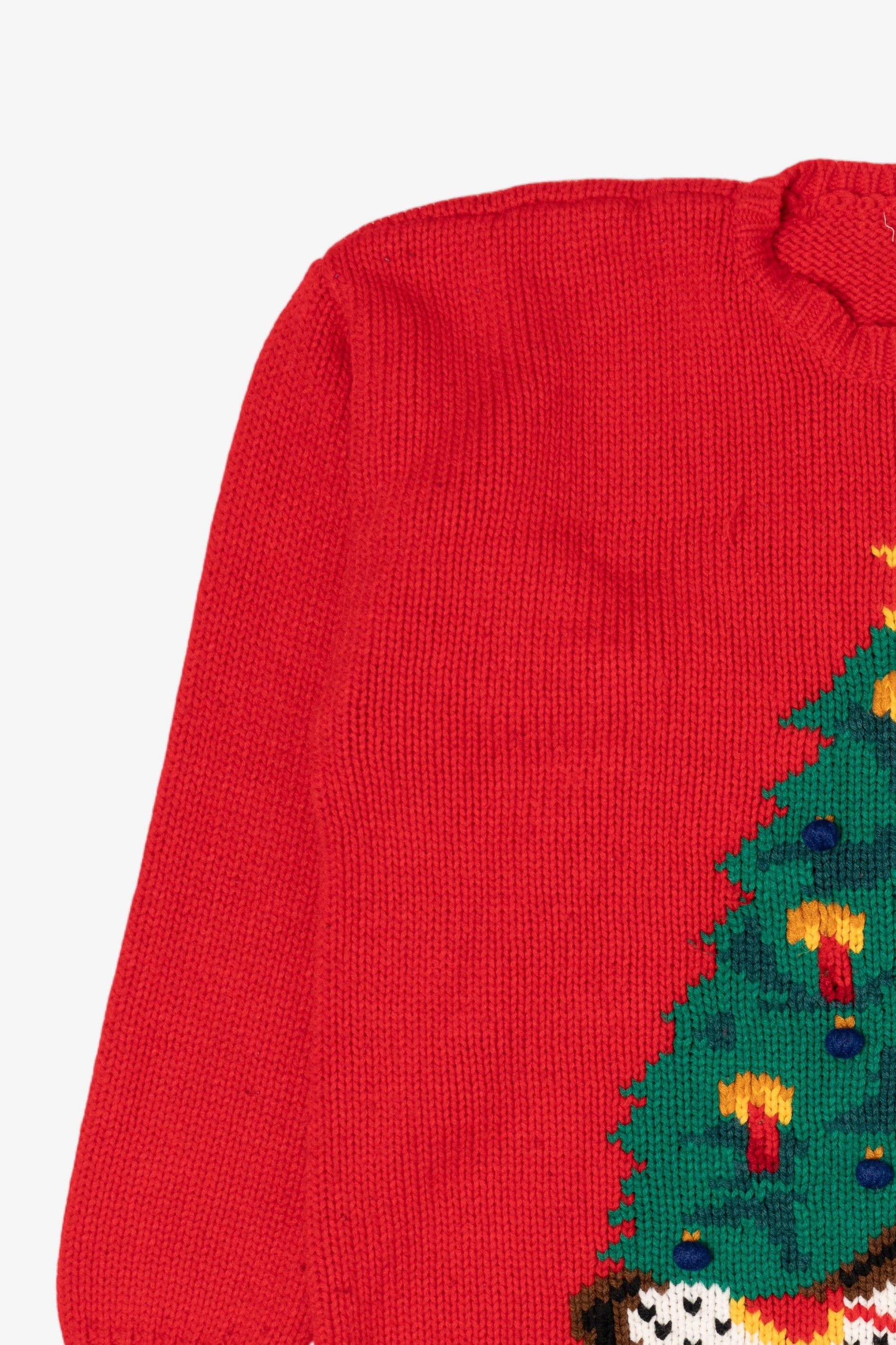 Vintage Red Tree Ugly Christmas Pullover (1990s)