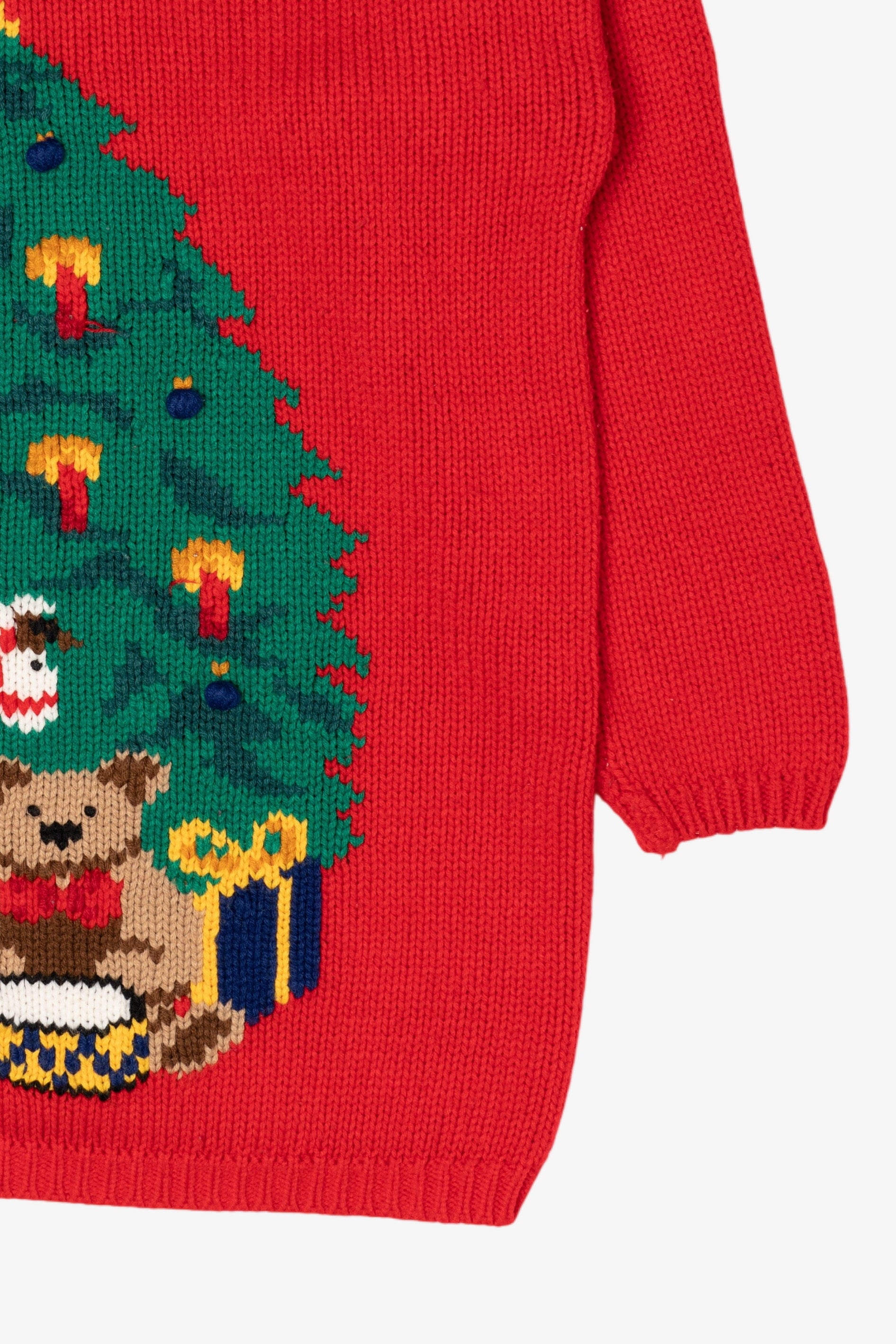 Vintage Red Tree Ugly Christmas Pullover (1990s)
