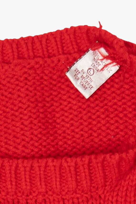 Vintage Red Tree Ugly Christmas Pullover (1990s)