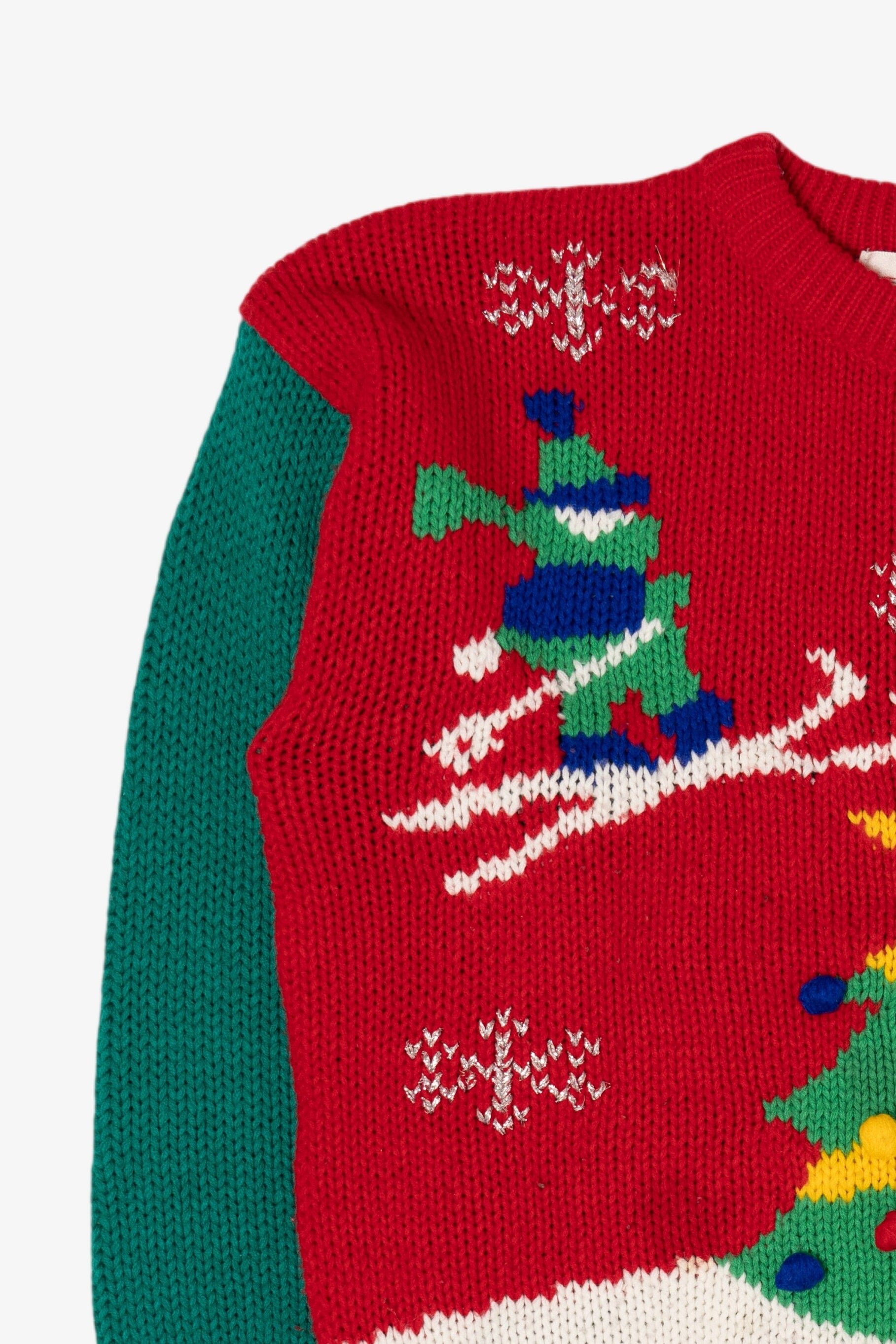 Vintage Red Adel Barre Skiing Ugly Christmas Sweater (1990s)