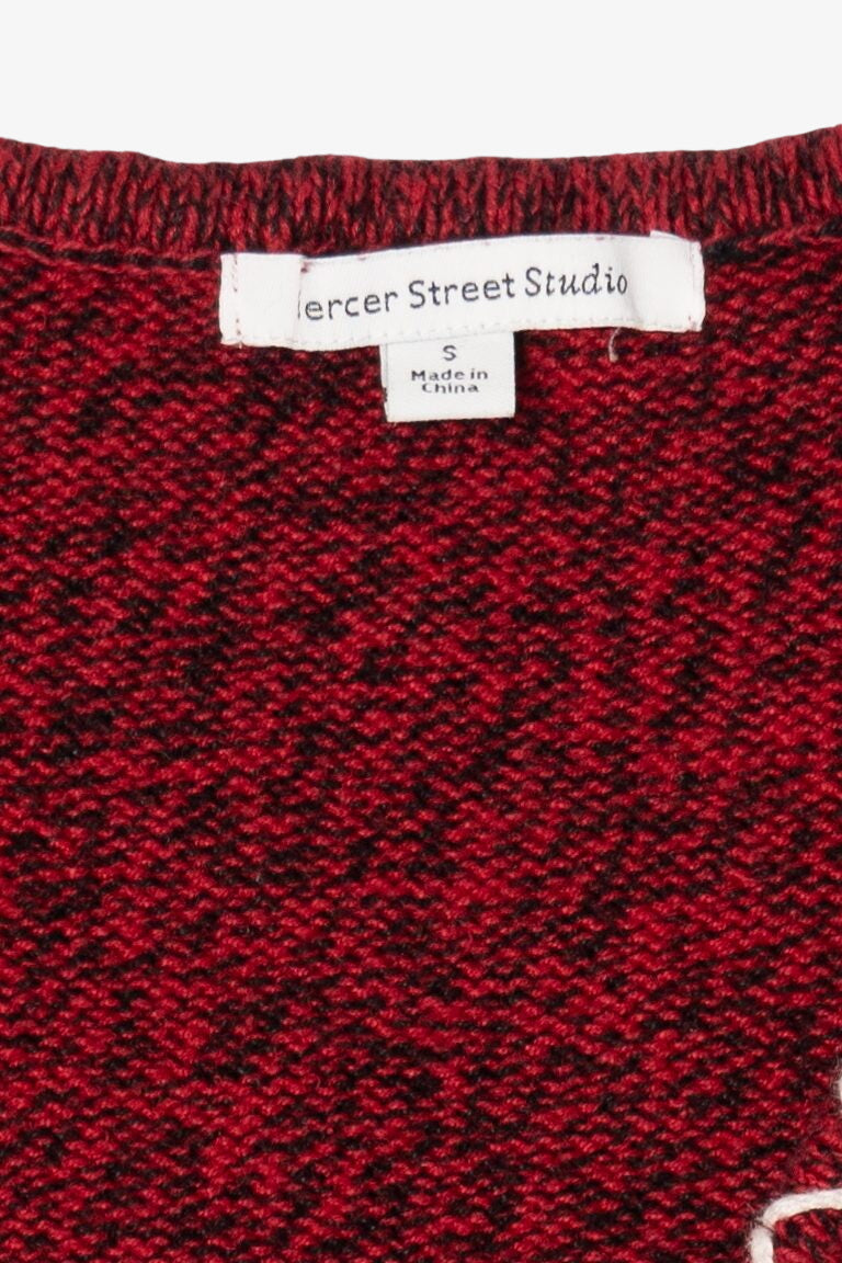Vintage Red Mercer Street Studio Snowflakes Ugly Christmas Vest (1990s)