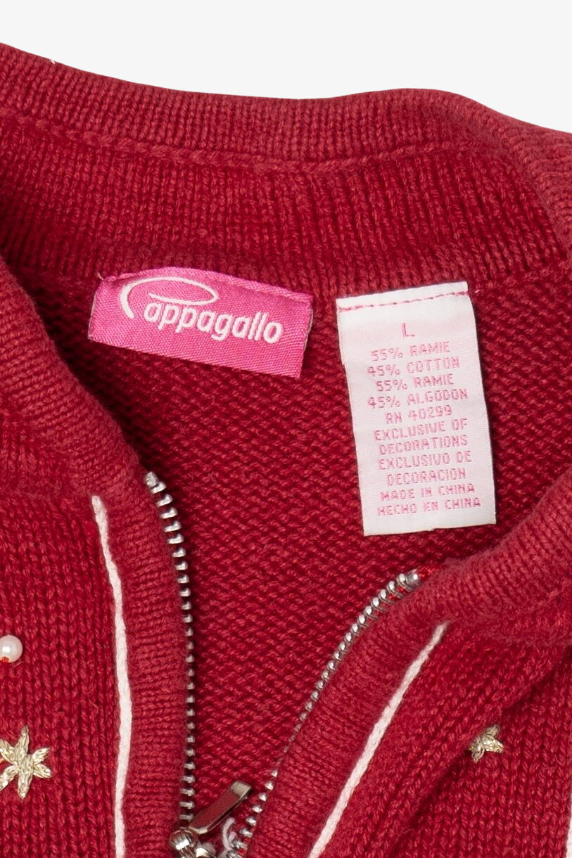 Vintage Red Cappagallo Snowmen Ugly Christmas Vest (1990s)