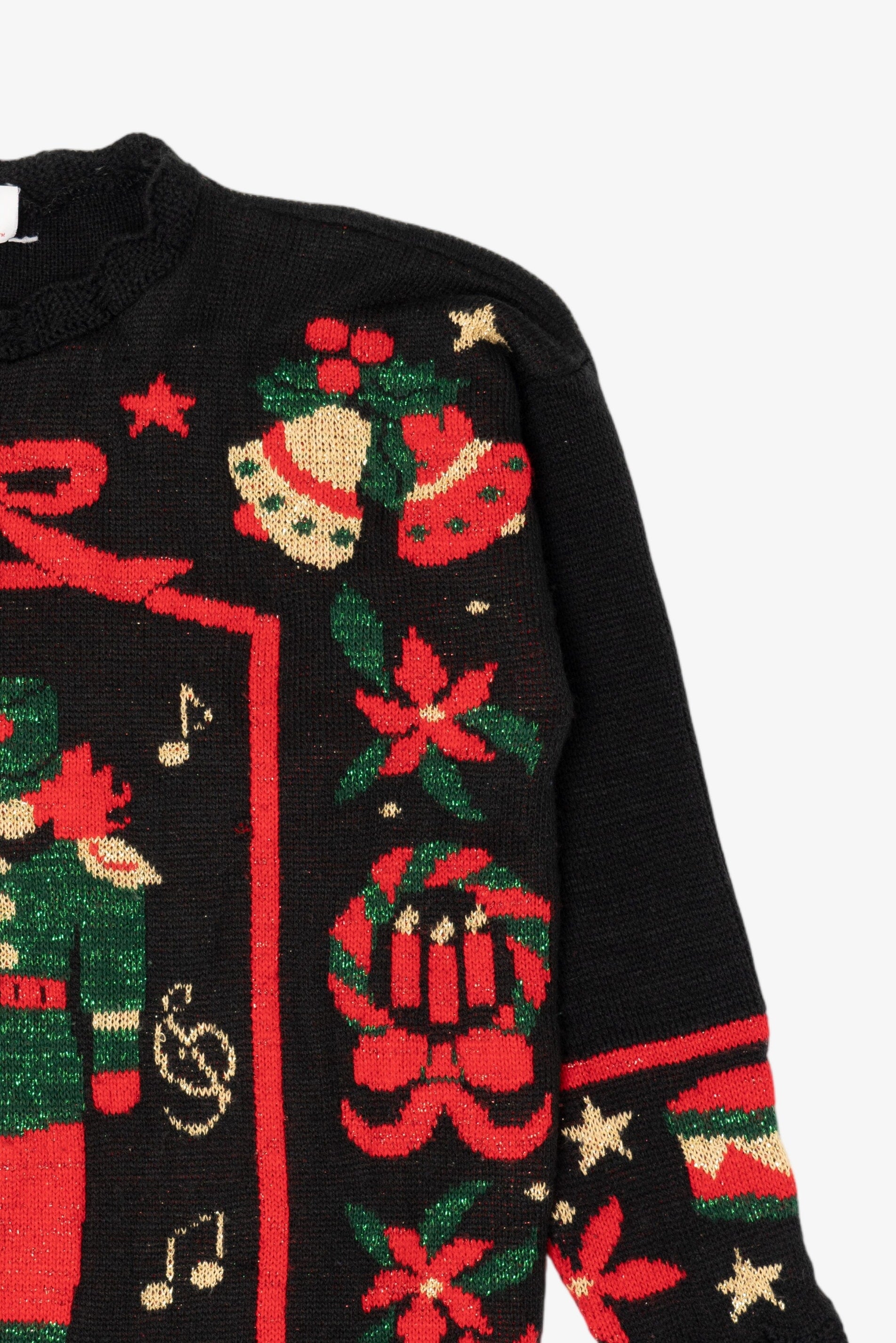 Vintage Black Nutcracker Ugly Christmas Pullover (1990s)