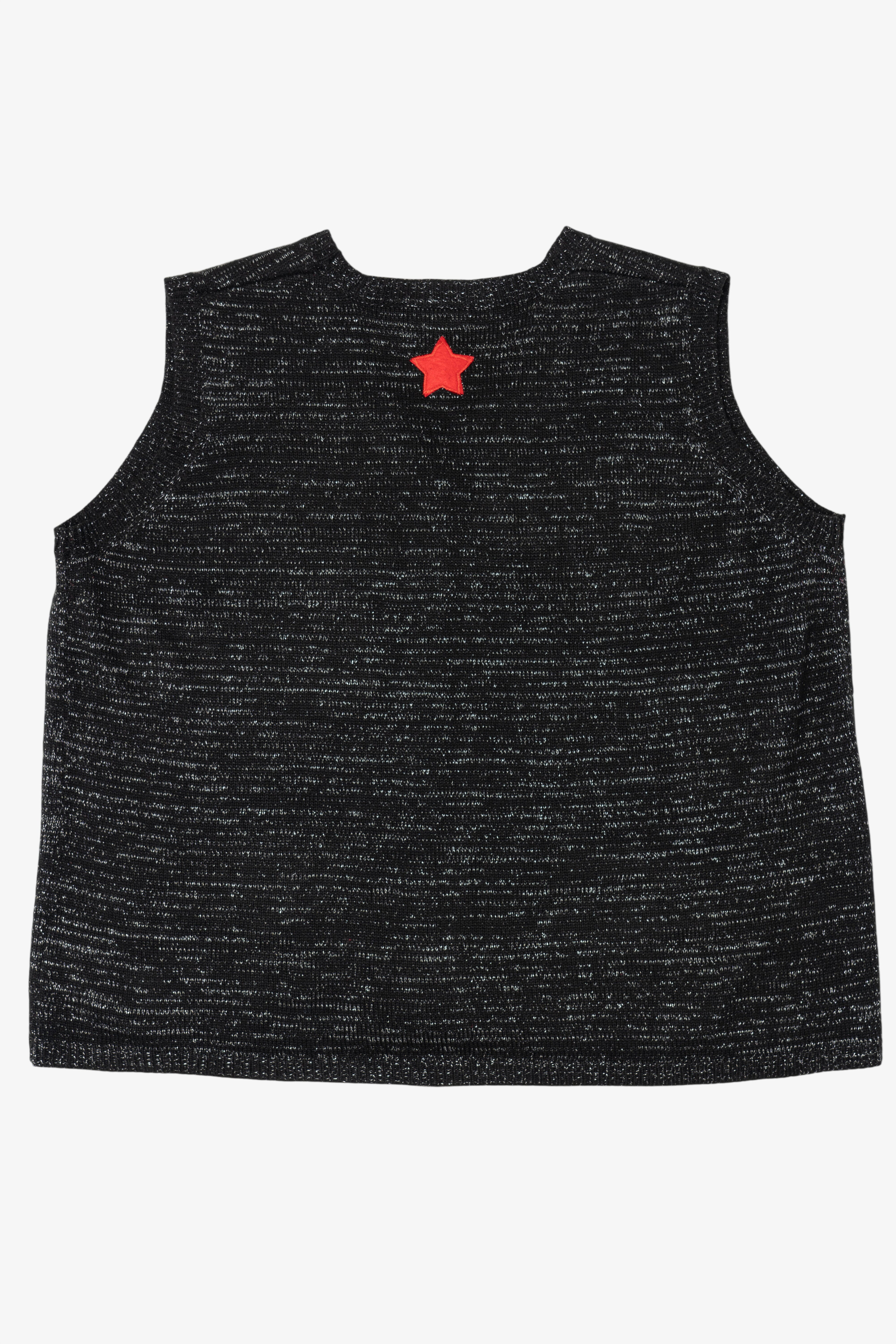 Vintage Black Holiday Time Santa Ugly Christmas Vest (2000s)